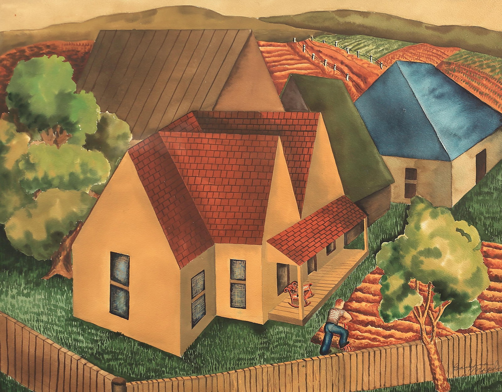 Barbara Maples (Am. 1912-1999), City Man's Dream, c. 1940s (1 of 1)