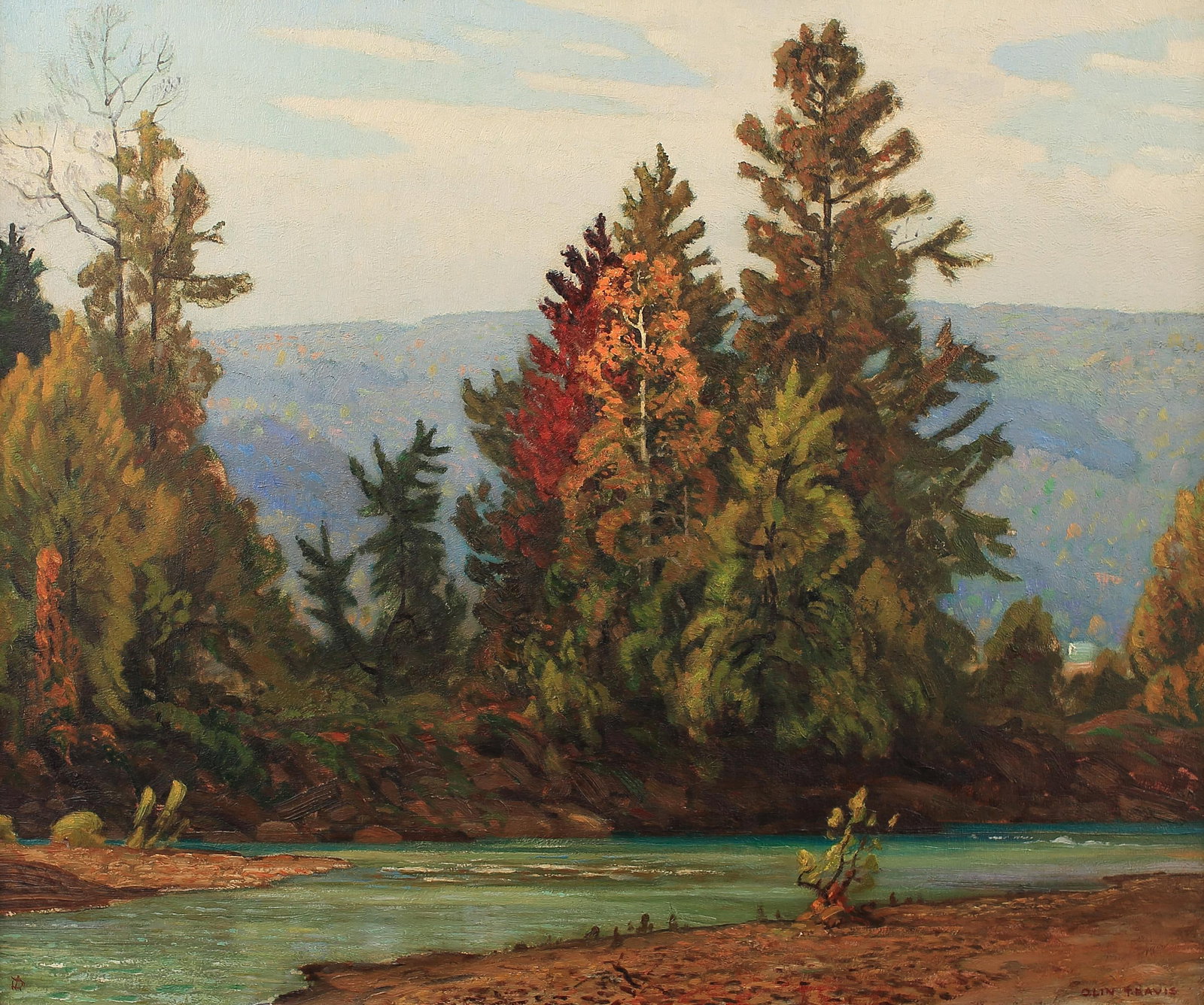 Olin Herman Travis (Am. 1888-1975), Autumn Landscape (1 of 1)