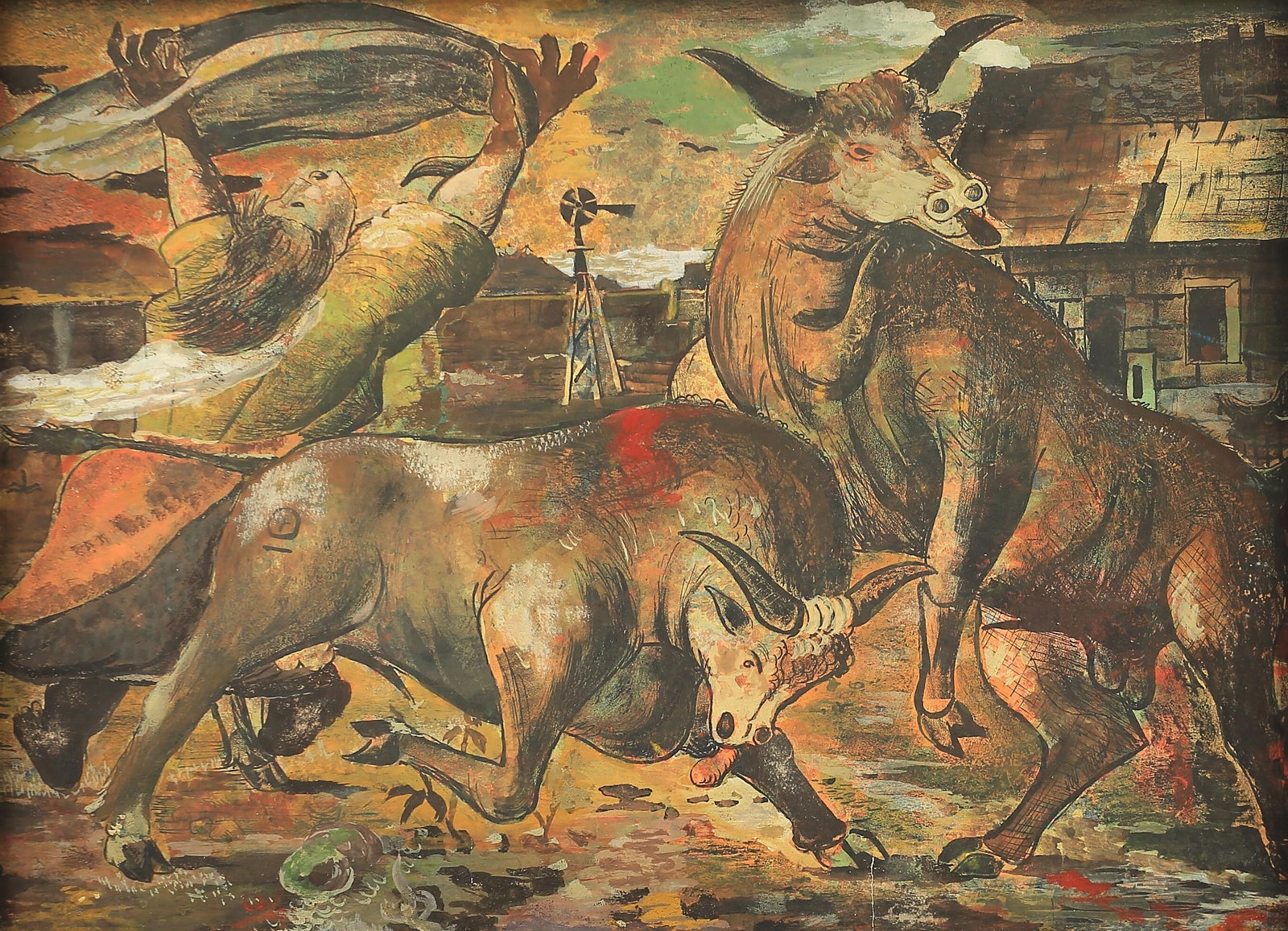 Harry Carnohan (Am. 1904-1969), West Texas inspired by Picasso's Guernica (1 of 1)