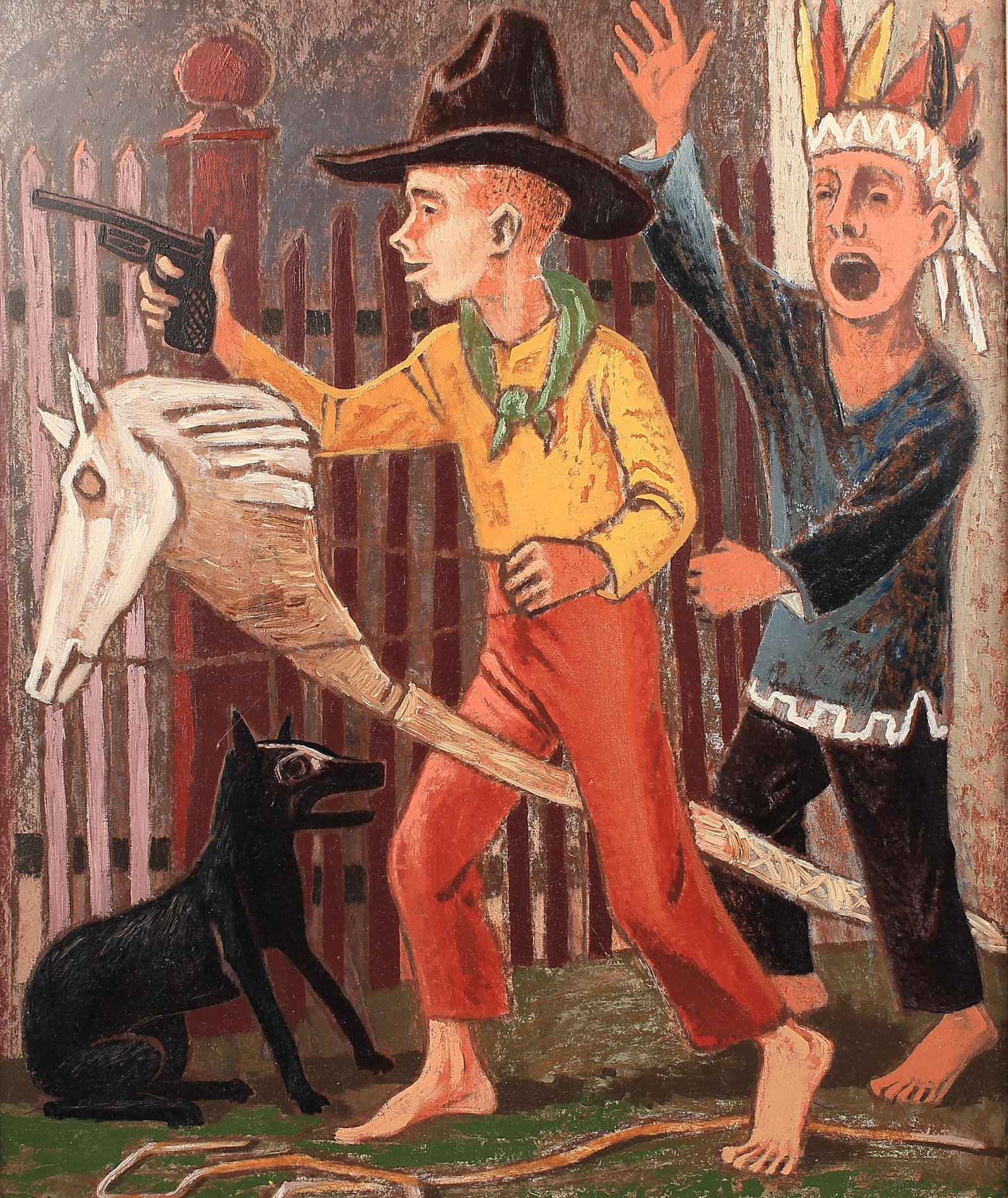 William Lester (Am. 1910-1991), Cowboy & Indian, 1946 (1 of 1)