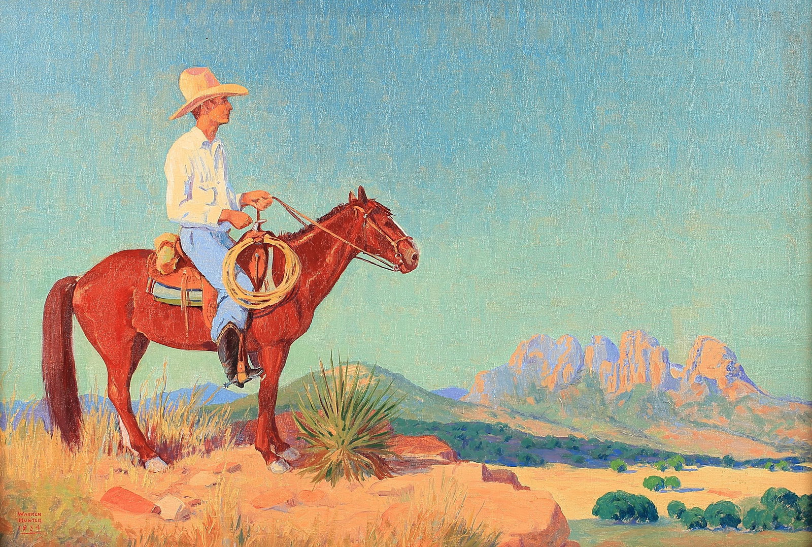 John Warren Hunter (Am. 1904-1993), West Texas Cowboy, 1934 (1 of 1)