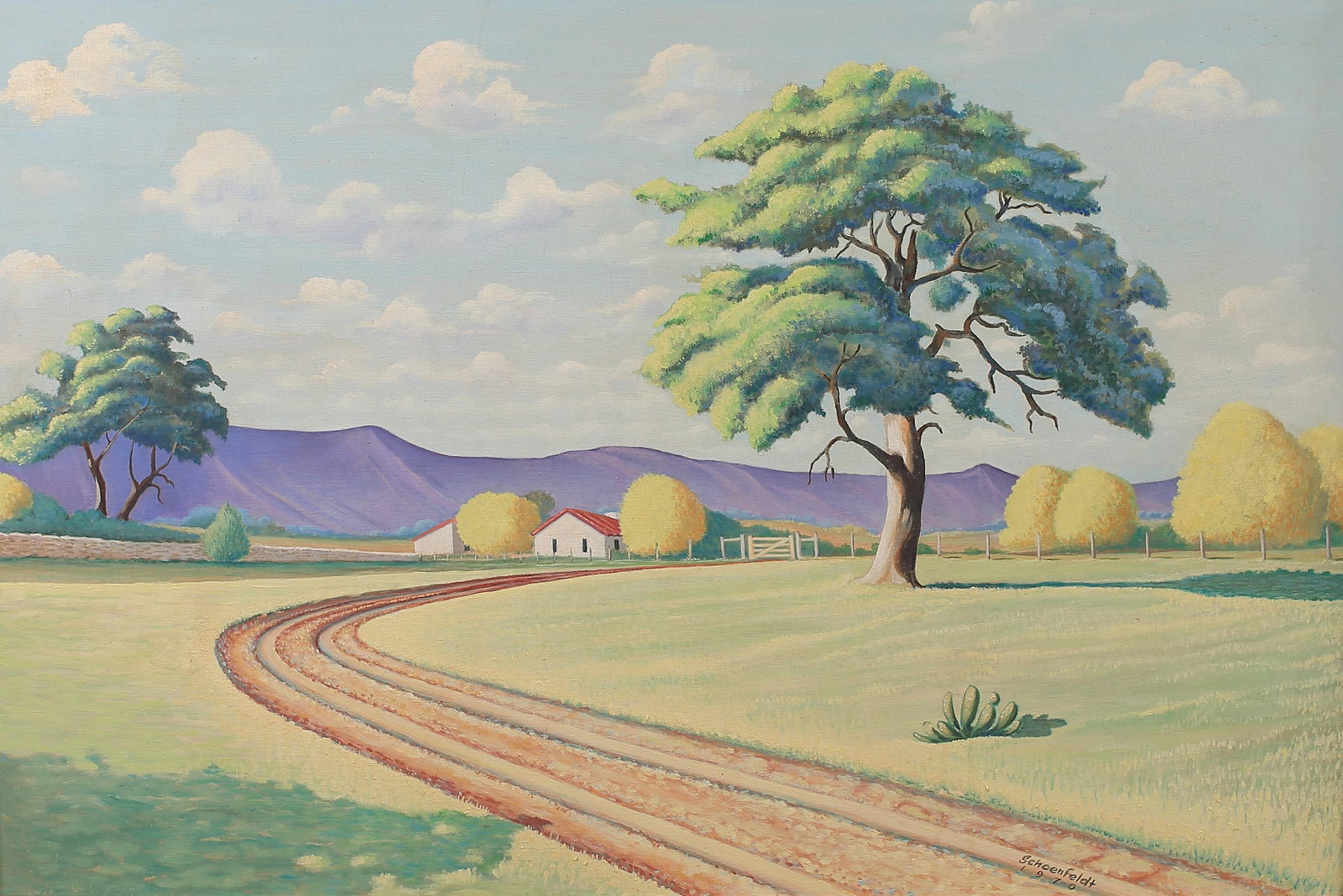 Henry H. Schoenfeldt (Am. 1913-1996), Arizona Rancho, 1970 (1 of 1)
