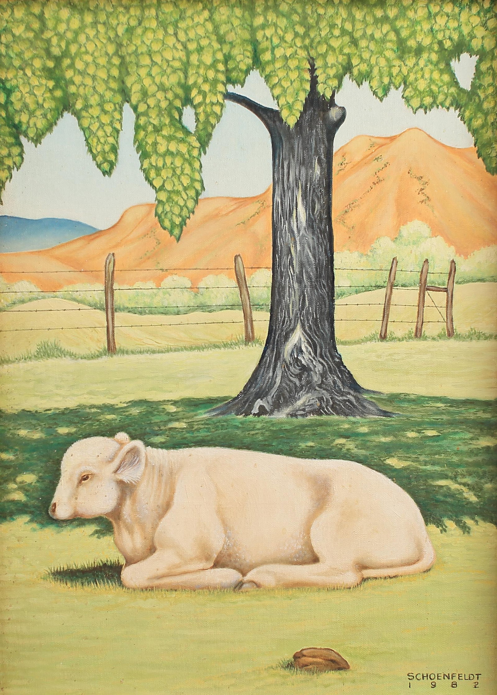 Henry H. Schoenfeldt (Am. 1913-1996), The White Calf, 1982 (1 of 1)