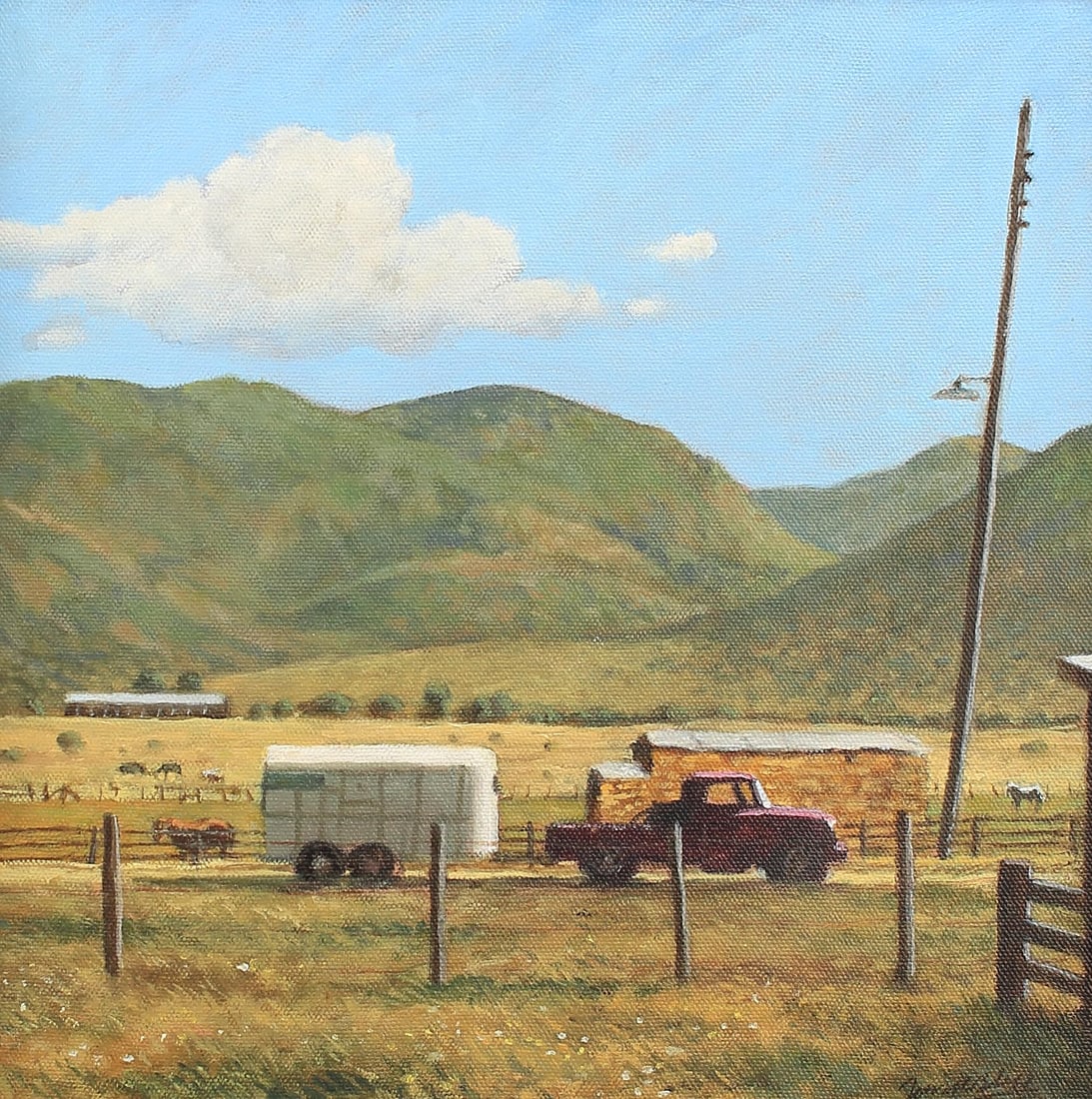 James Richard Blake (Am. 1932-2020), Ranch Scene, 1993 (1 of 1)