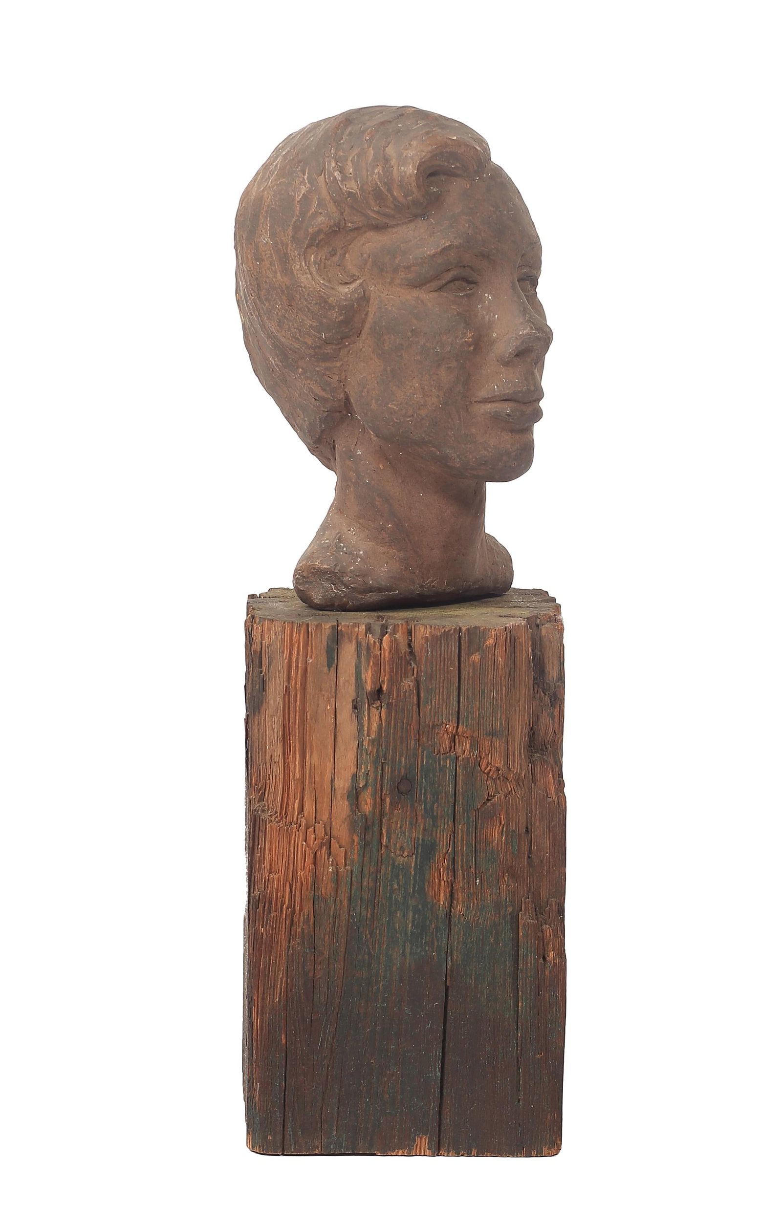 Olive Pemberton (Am. 1920-2023), Margie, c. 1957: Olive Pemberton (Am. 1920-2023), Margie, c. 1957, fired clay 9 x 6 x 5, , EXHIBITED: A Century of Beauty: The Art of Olive Pemberton, Fort Worth Community Arts Center, Sept 24 - Oct 30, 2021. LITERATU