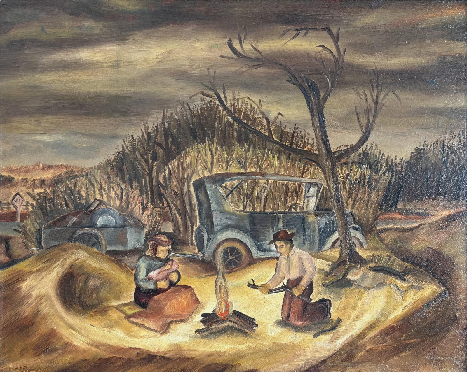 Kelly Fearing (Am. 1918-2011), Overnight Stay, 1941 (1 of 1)