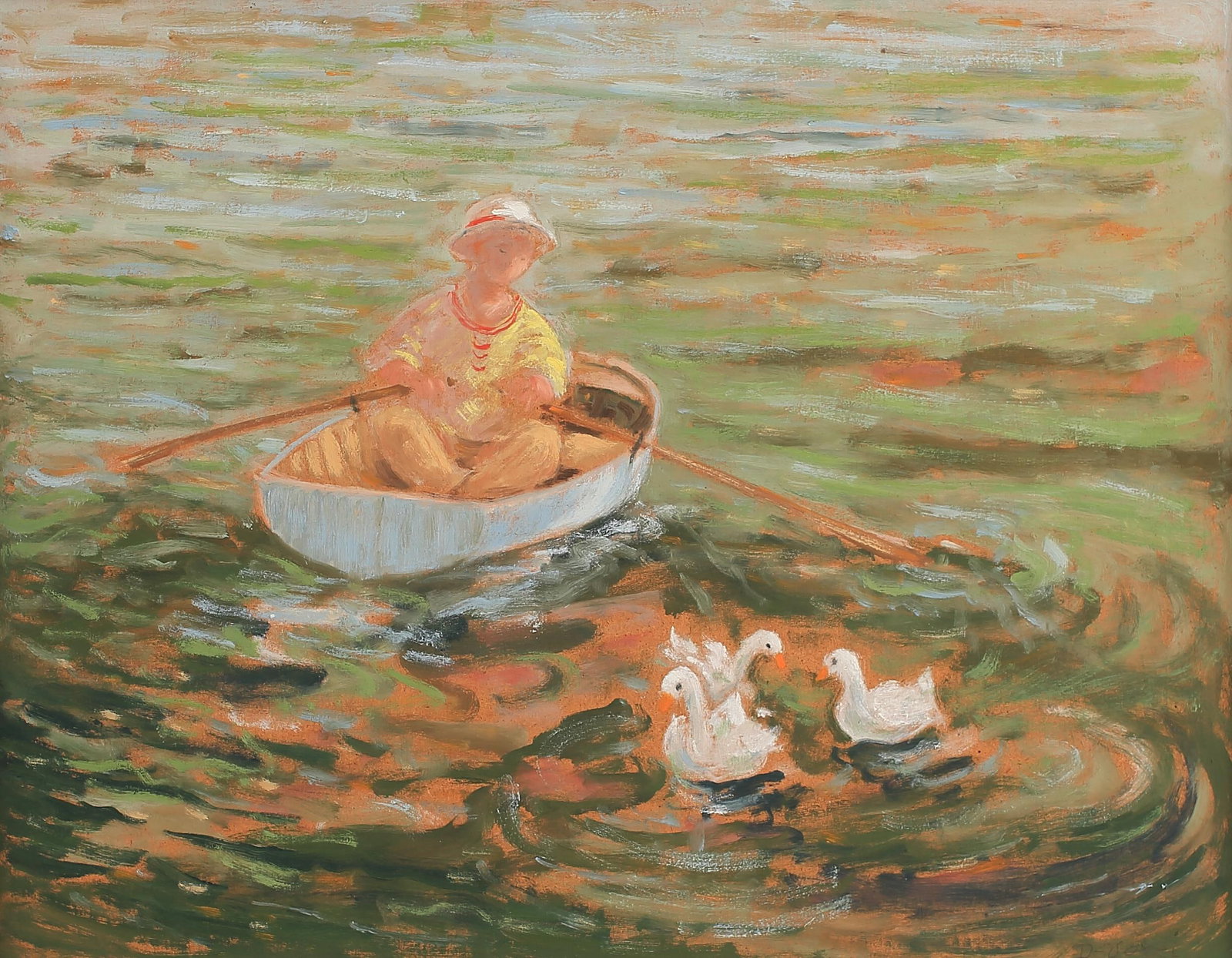 Donald Vogel (Am. 1917-2004), Afternoon Row, 1981 (1 of 1)