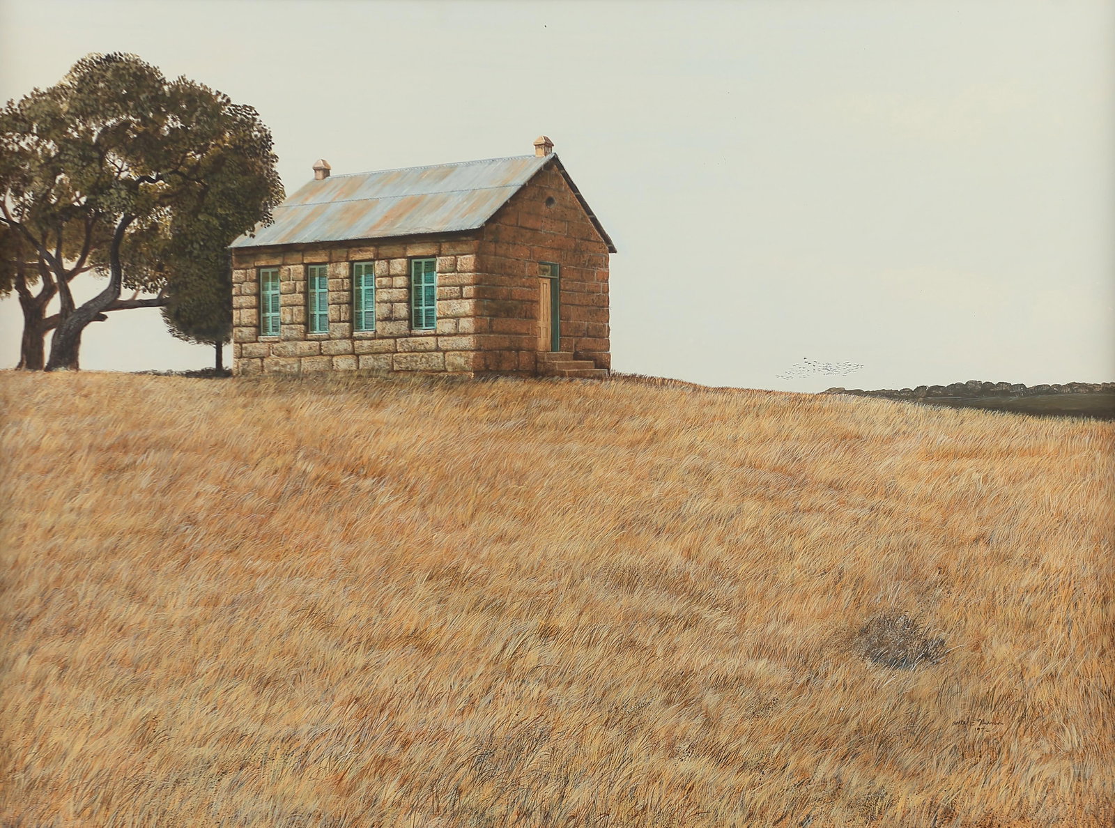 Ancel Nunn (Am. 1928-1999), Hill Country Schoolhouse, 1972 (1 of 1)