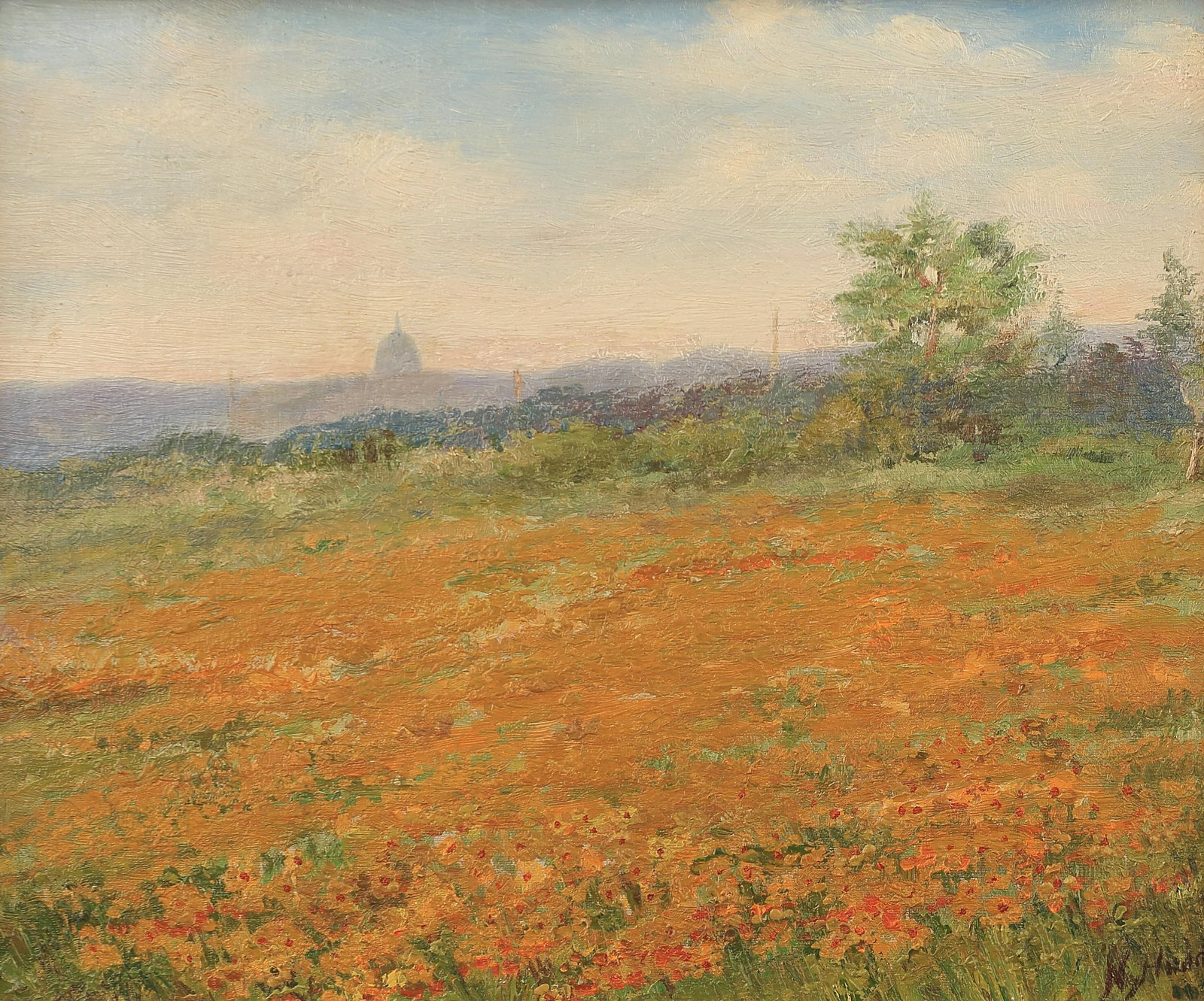 Nannie Huddle (Am. 1860-1951), Coreopsis - View of Austin (1 of 1)