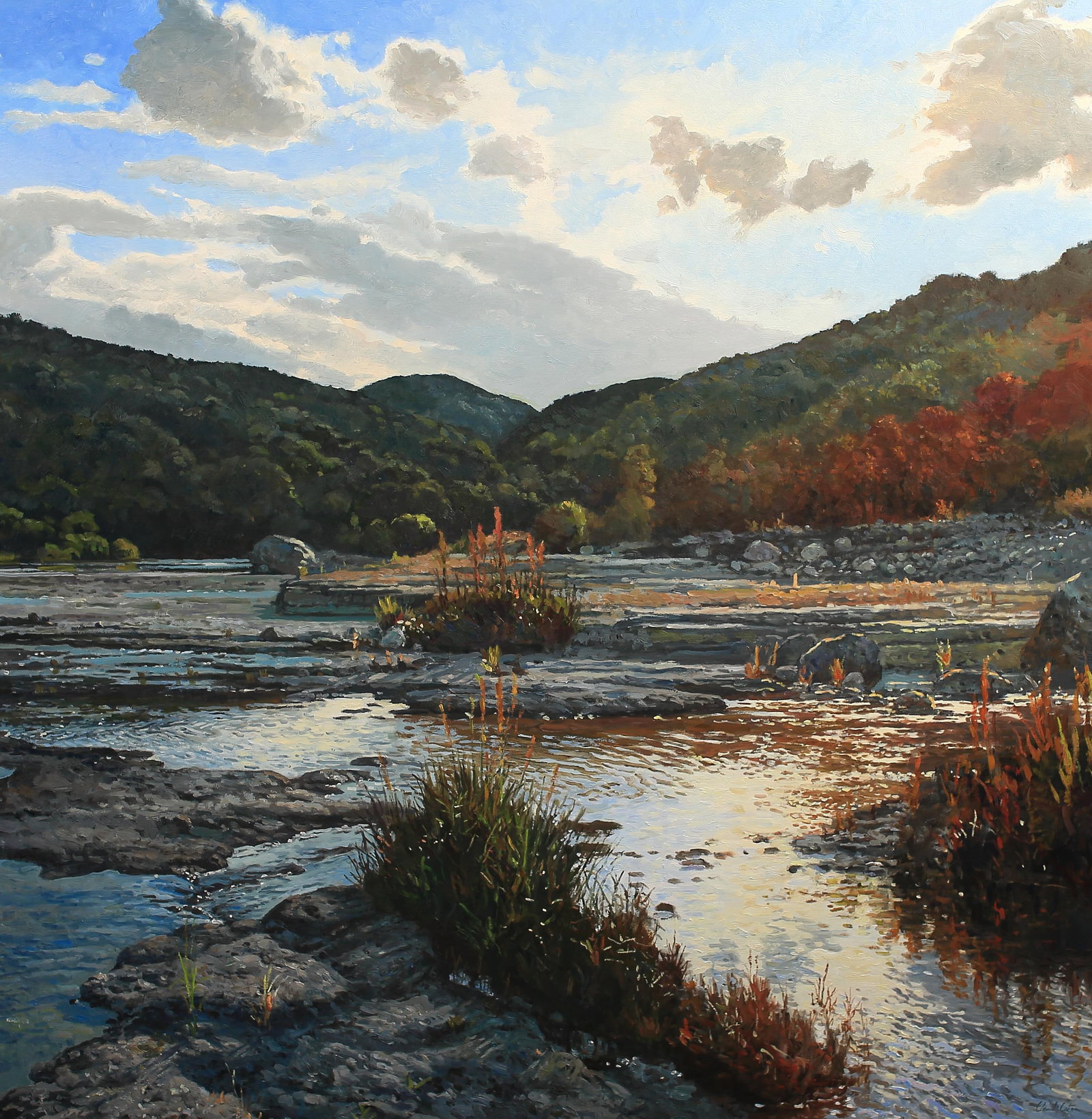 David Caton (Am. b. 1955), Upper Frio Late Afternoon (1 of 1)