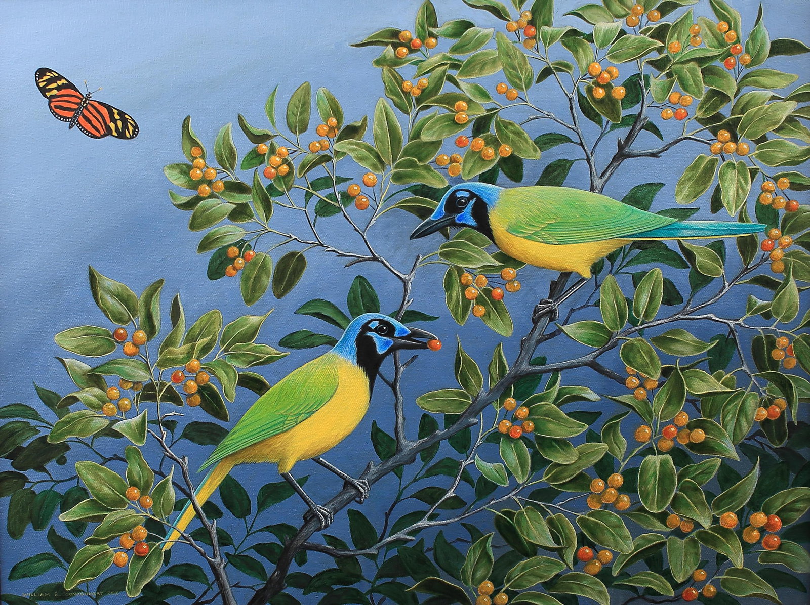 William B. Montgomery (Am. b. 1951), Green Jays, 2016 (1 of 1)