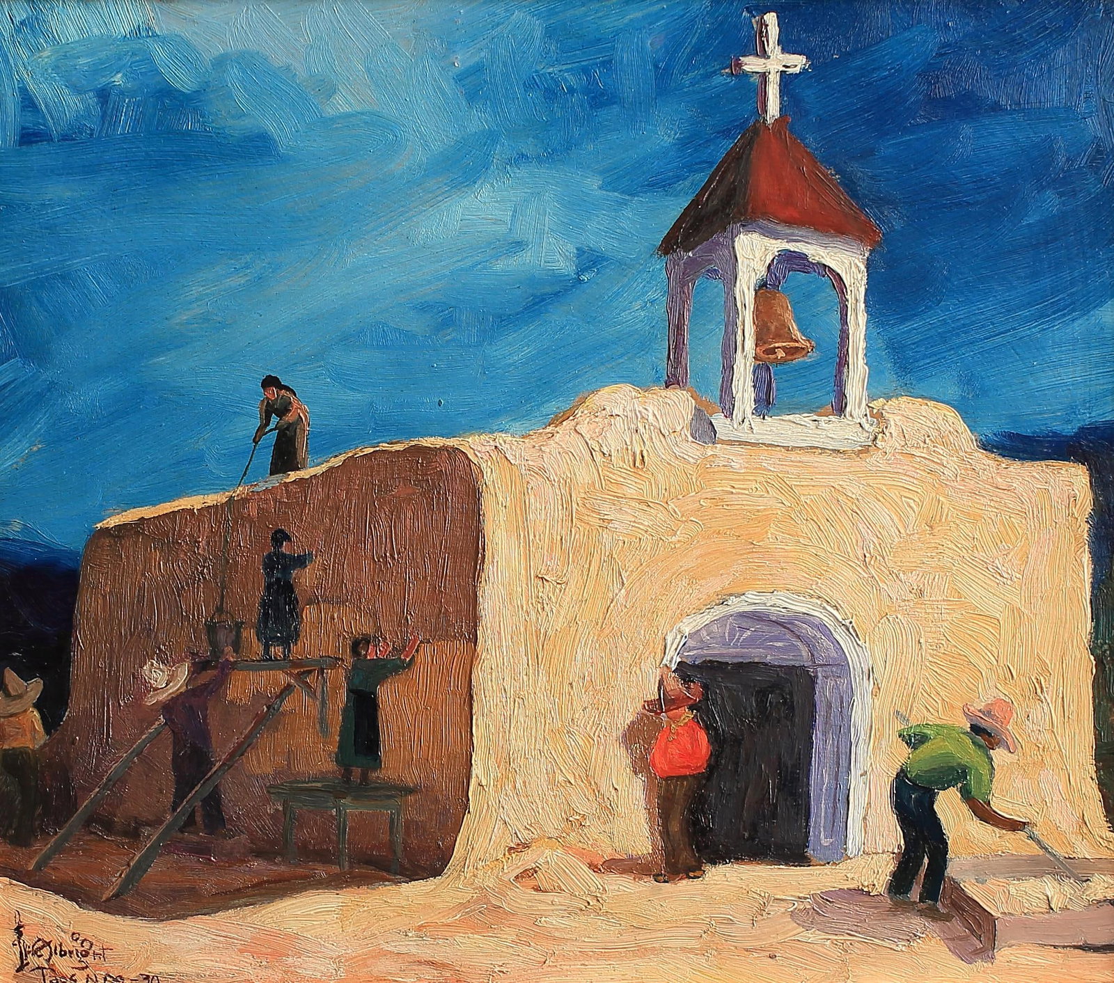 Lloyd Albright (Am. 1896-1950), Primitive Builders, 1930 (1 of 1)