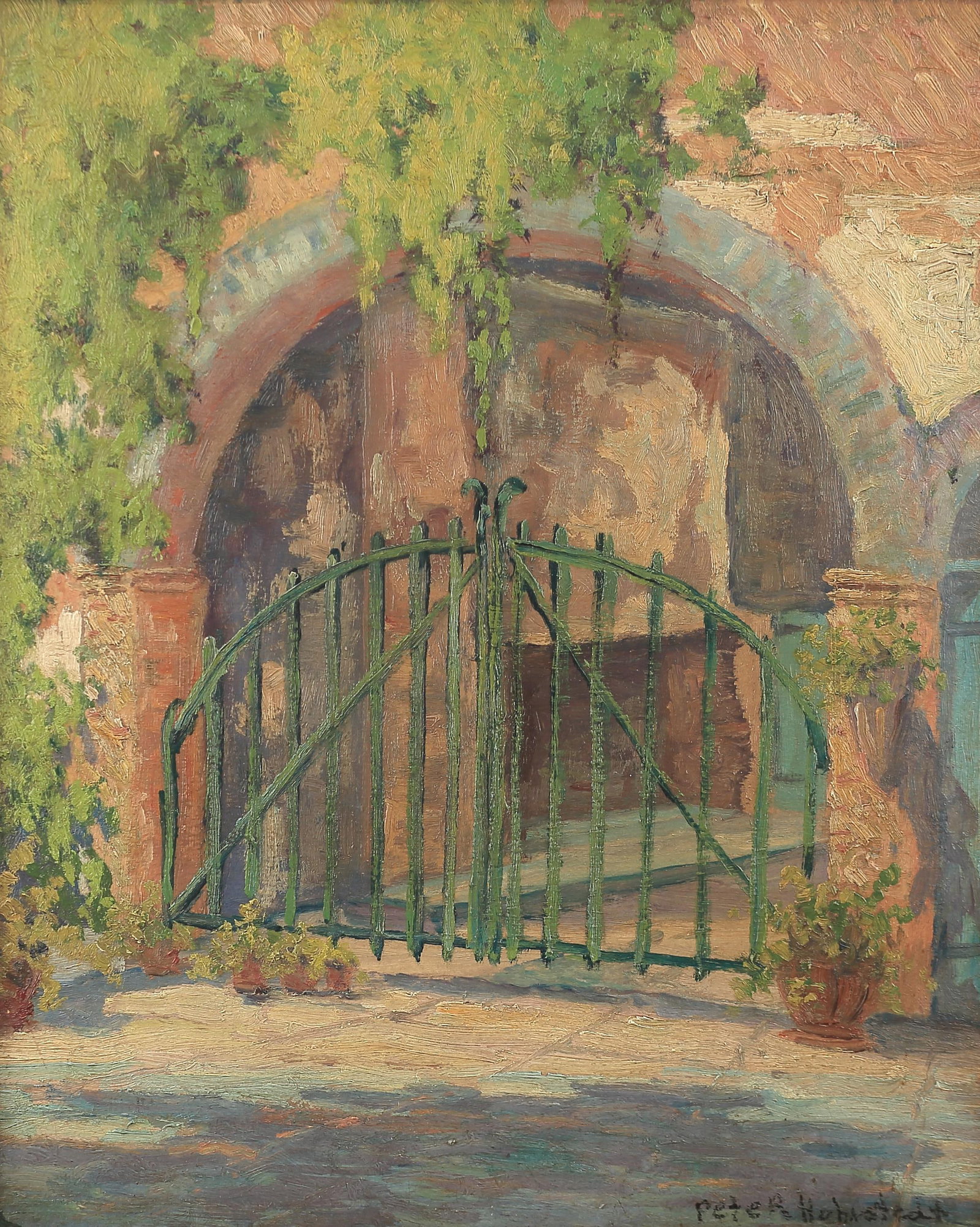 Peter Hohnstedt (Am. 1872-1957), Archway and Green Gate (1 of 1)