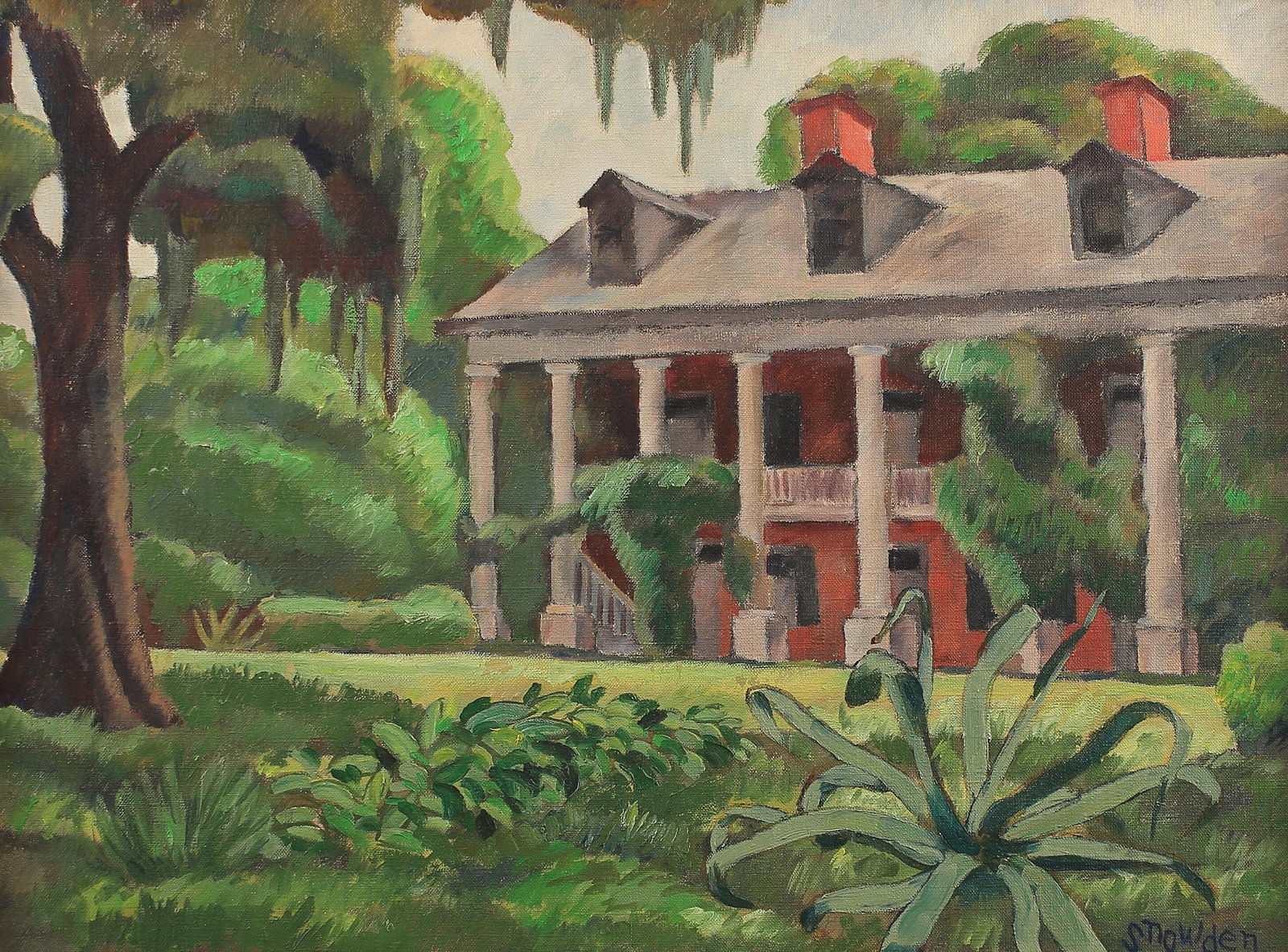 Chester Snowden (Am. 1900-1984), Southern Mansion (1 of 1)