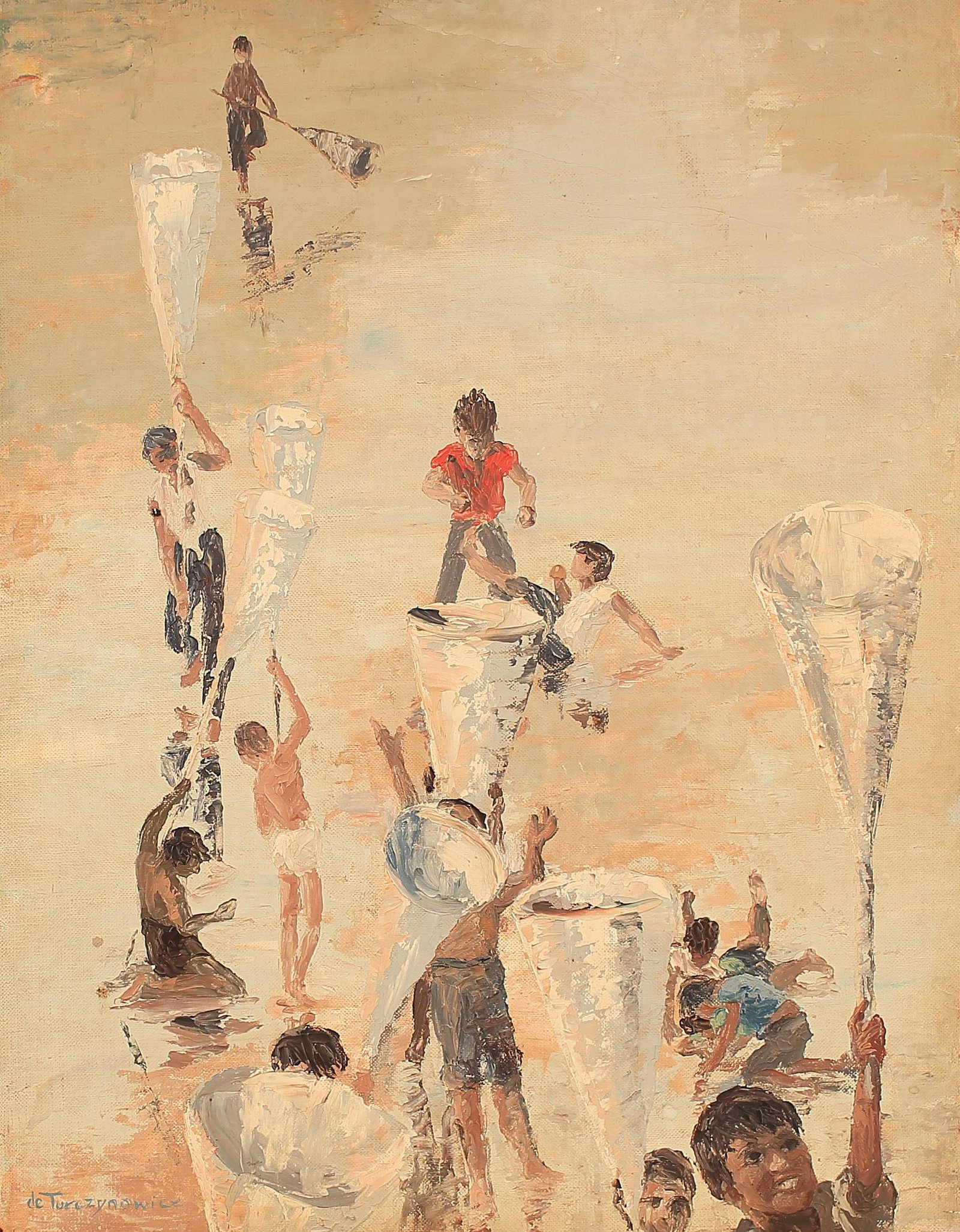 Wanda de Turczynowicz (Am. 1908-2001), Penny?, Santa Fe Bridge Scene, c. 1960 (1 of 1)
