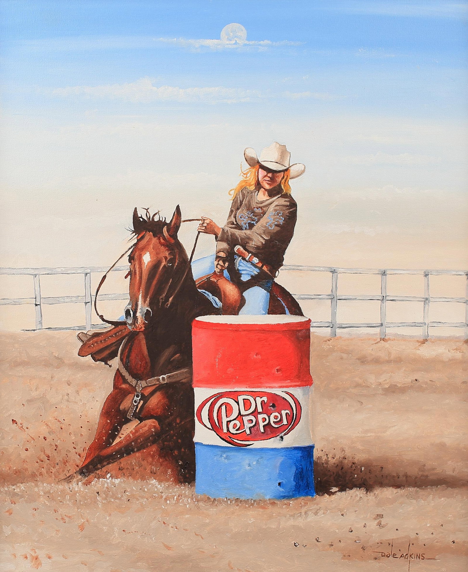 Dale Adkins (Am. 20th/21st Cent.), Dr. Pepper Barrel Racer (1 of 1)