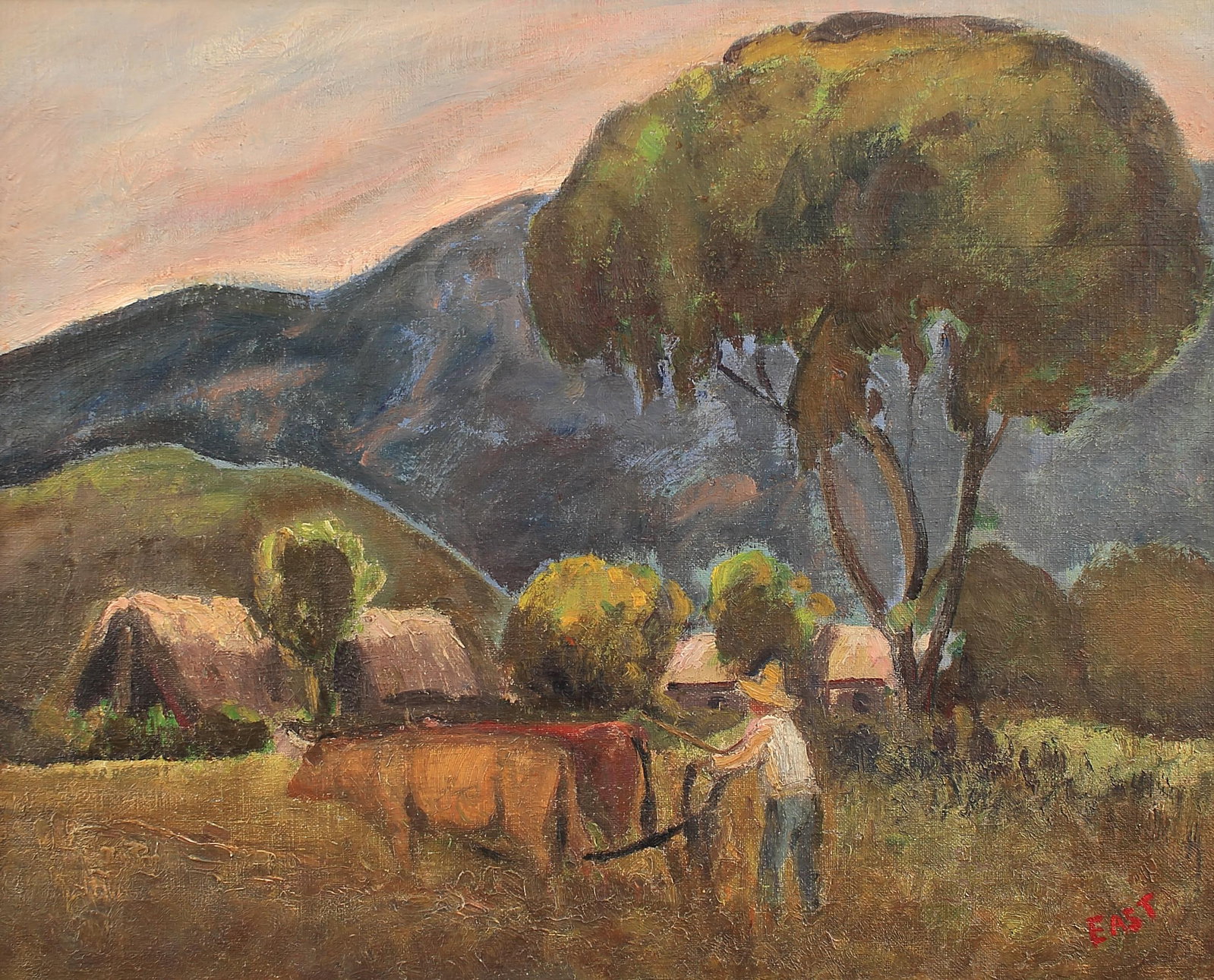 Pattie East (Am. 1894-1994), Mexican Farmer Plowing a Field (1 of 1)