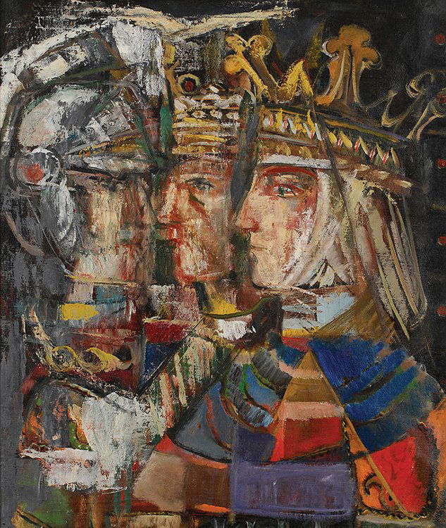 Three Kings: Reeder, Dickson (Am. 1912-1970) Three Kings oil on canvas 26 x 22 NS Fort Worth native, Dickson Reeder studied at the Art Students League in New York in 1930. He then traveled to Taxco, Guerrero, Mexi
