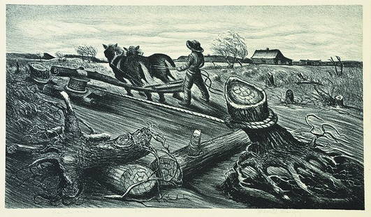 The Invasion, ED. 38: Mauzey, Merritt (Am. 1897-1973) The Invasion, ED. 38 lithograph 9 1/2 x 11 3/4 SLR: Merritt Mauzuy