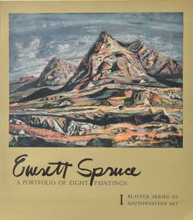 Everett Spruce, Everett Spruce, A Portfolio of Eight Pa: Paintings, I Blaffer Series of Southwestern Art, 1958. 19 x 17 inches