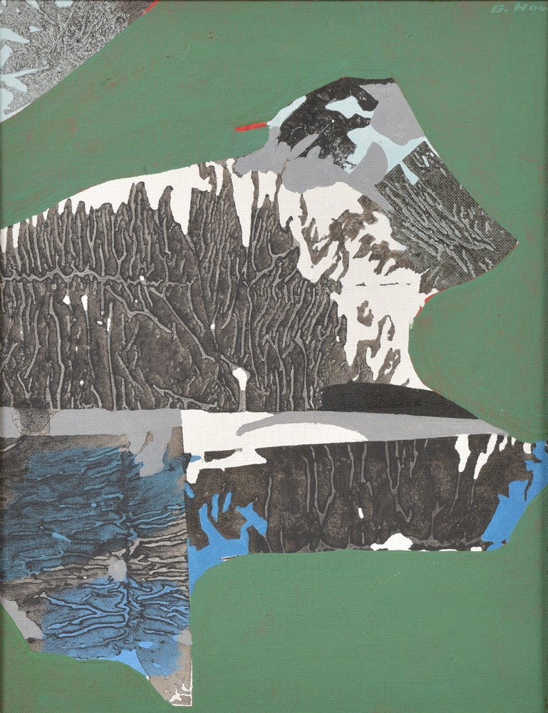 Dorothy  Hood, Untitled - Green Abstraction, oil on (1 of 3)