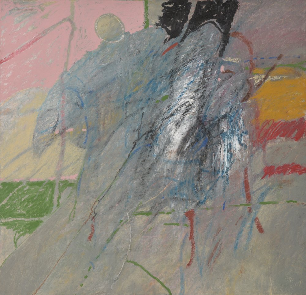 Otis Huband, Figure in a Lawn Chair, oil on canvas (1 of 3)