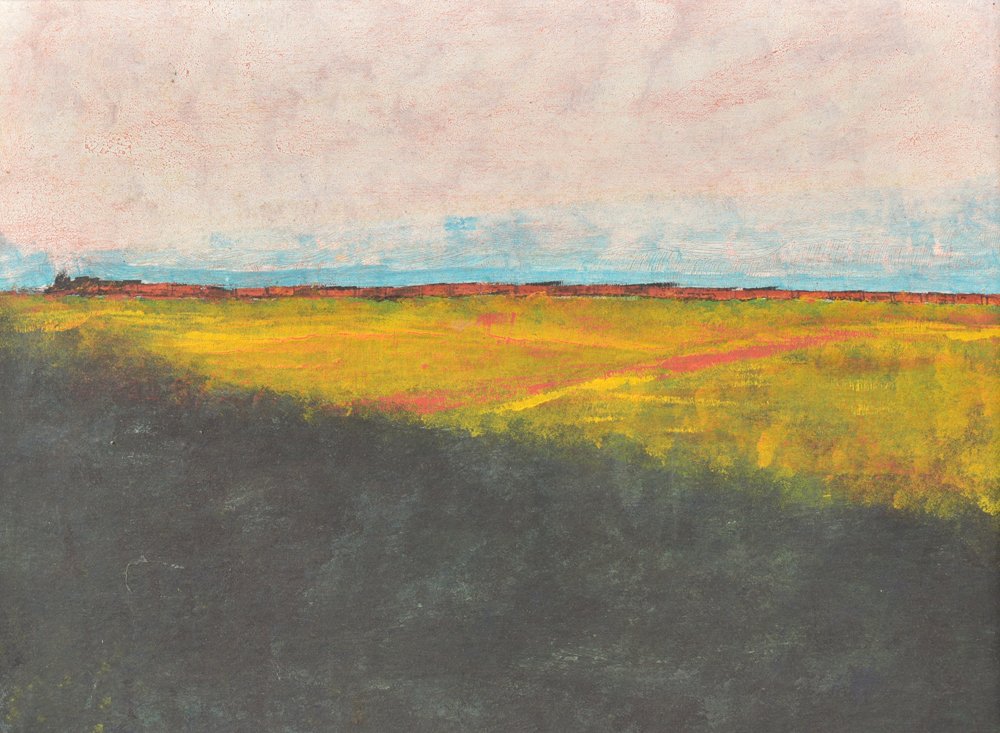 Forrest C.  Bess, Going to New York, oil on board (1 of 3)