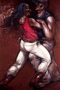 Luis Jimenez, Texas Waltz, Ed. 18/50; 1985, color: 48 x 32, signed lower left: 18/50, Jimenez '85