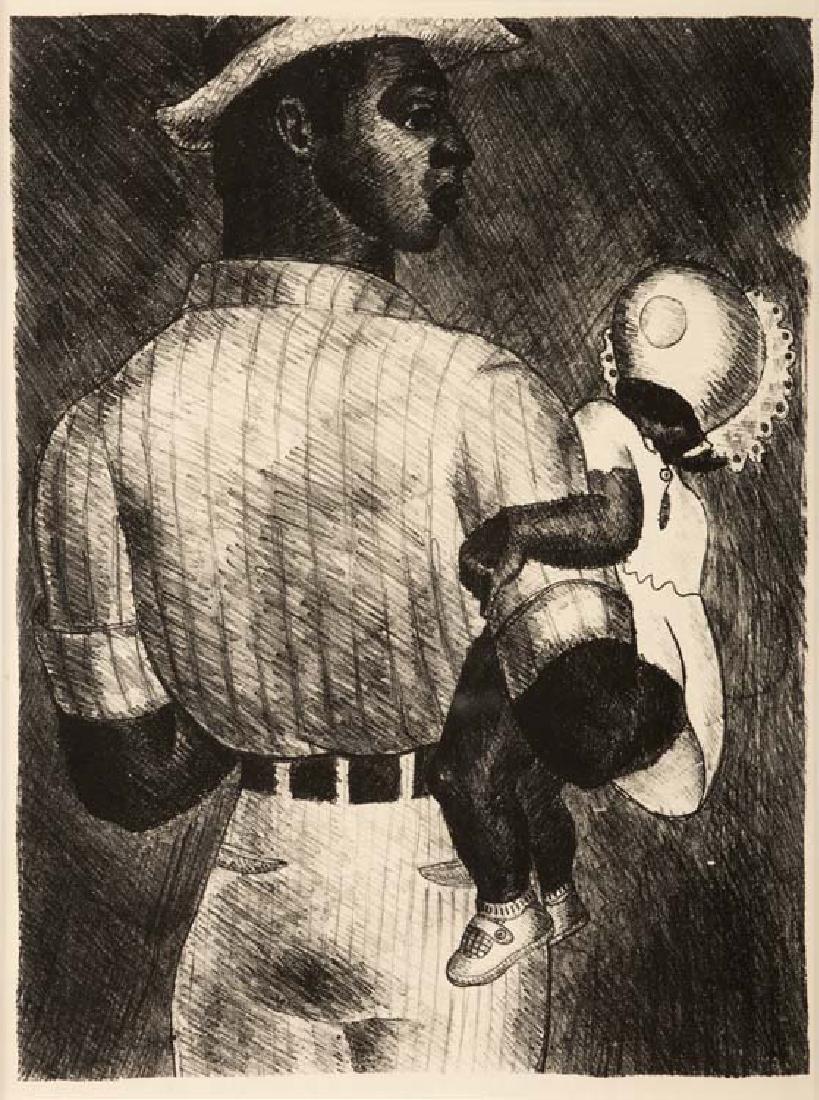 Kathleen Blackshear, Father & Child, lithograph (1 of 1)