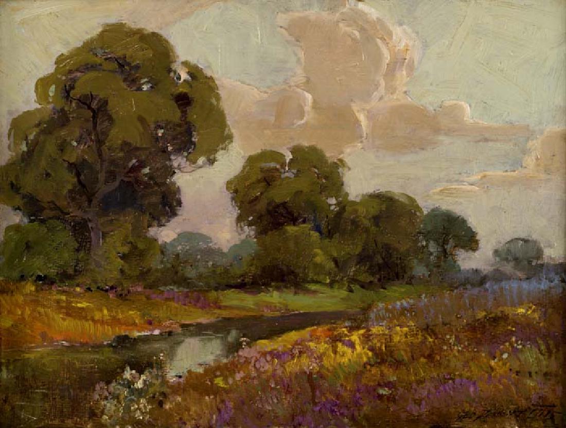 George Demont Otis, A Bit of Texas, oil on board (1 of 2)