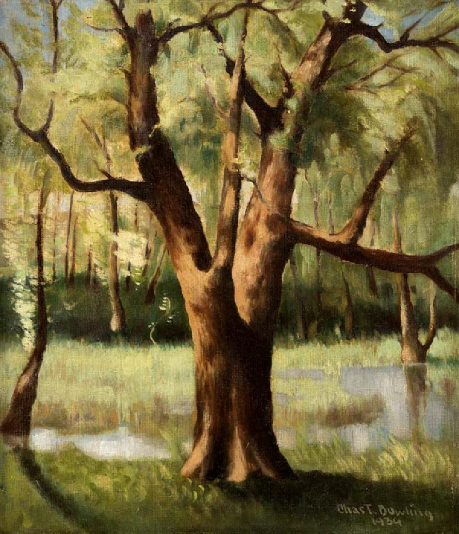 Charles Bowling, Willows, 1939, oil on board (1 of 1)