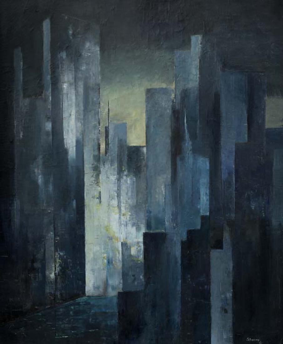 Ed Storms, Abstraction, oil on board (1 of 1)