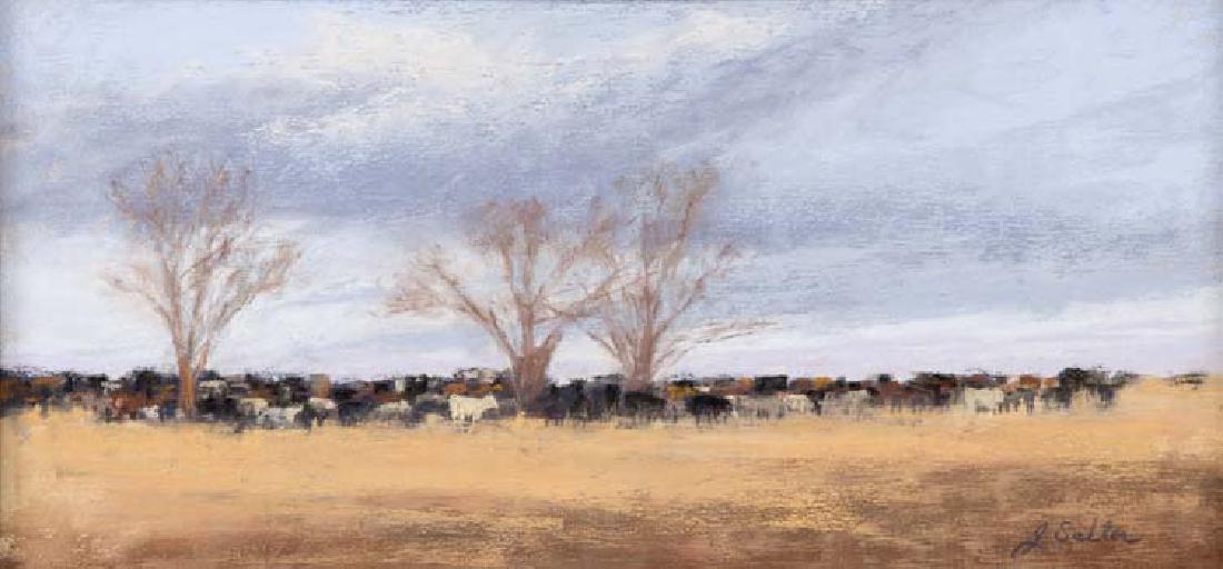 Jeri Salter, Winter Cows, pastel on paper (1 of 1)