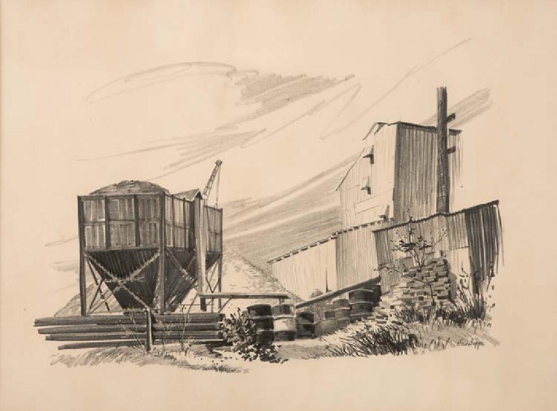 Bud Biggs, Oyster Shells, Galveston, TX, graphite on (1 of 1)