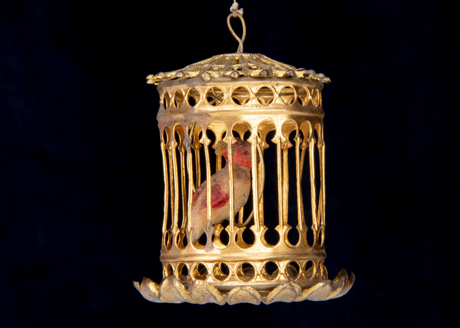 A German gilt metal parrot cage, (1 of 1)