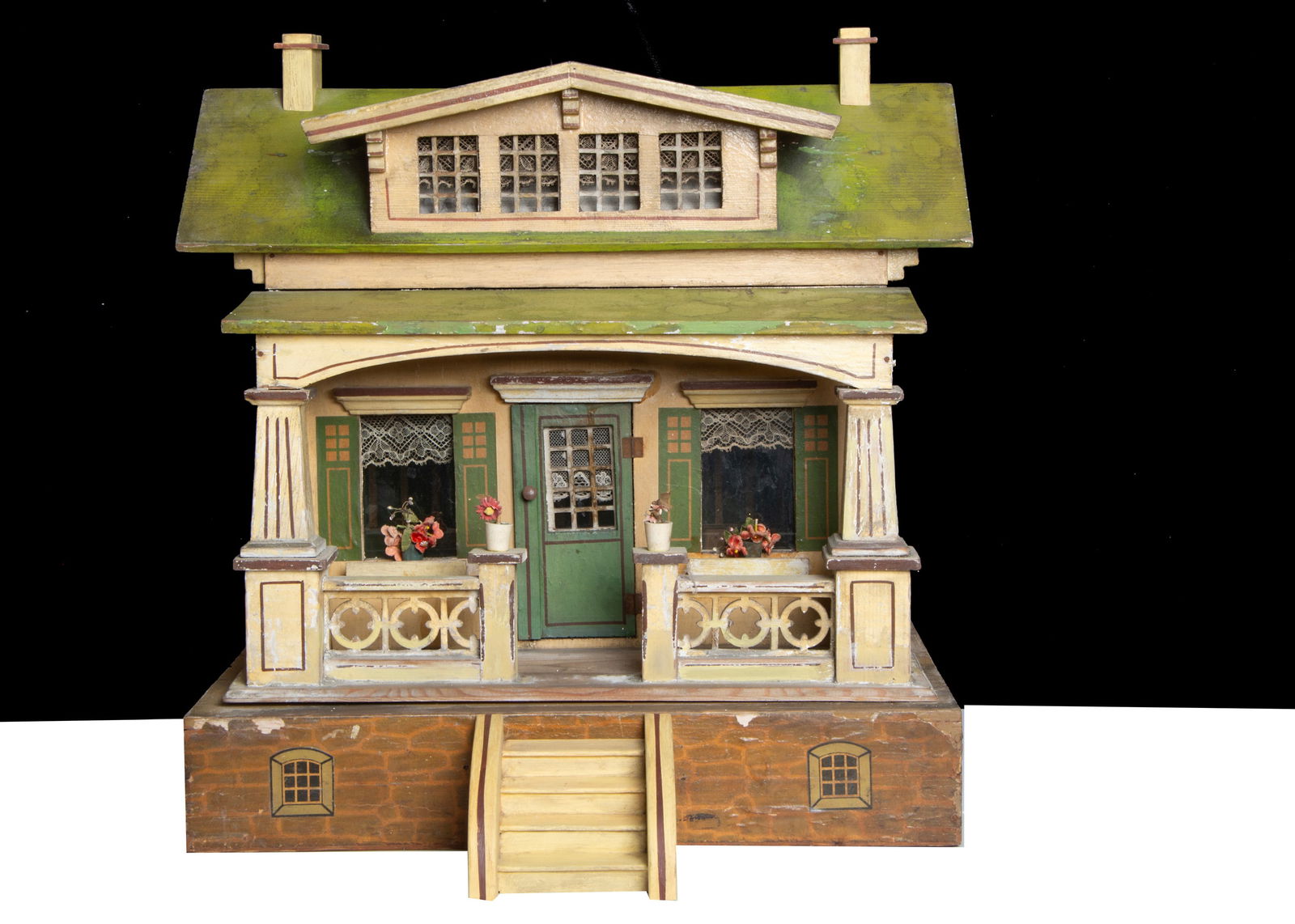 A Schönherr green roof wooden dolls’ house, (1 of 2)