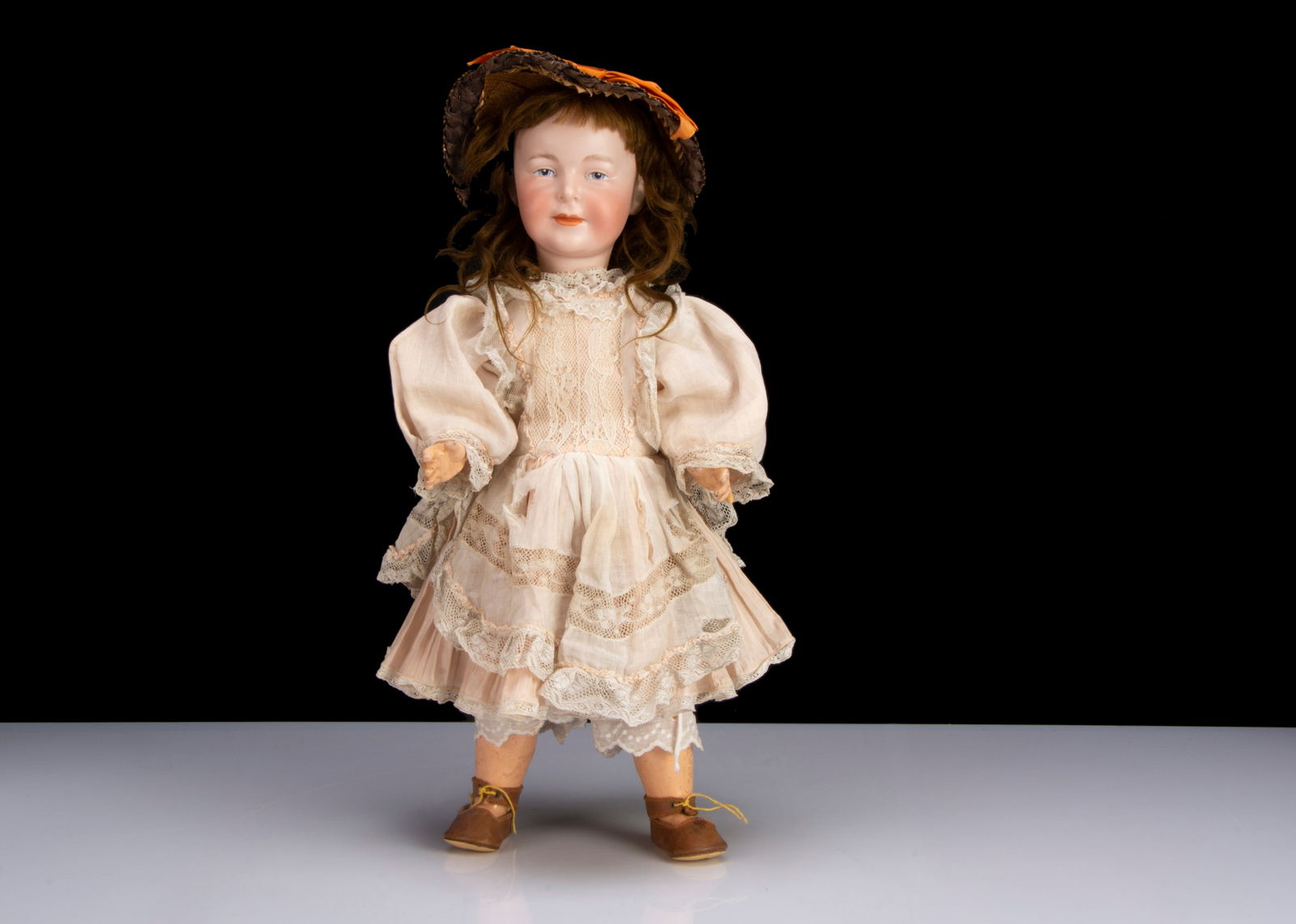 A rare Armand Marseille painted eye character girl doll circa 1910,  (1 of 2)