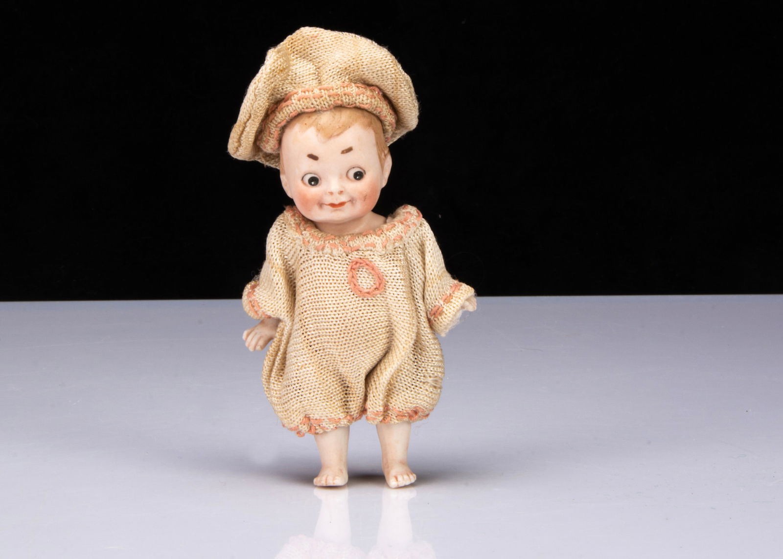 A small German all-bisque googly eyed doll, (1 of 1)