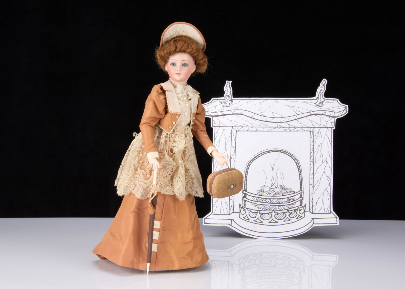 A rare Simon & Halbig bisque headed Edwardian fashionable lady doll, (1 of 8)