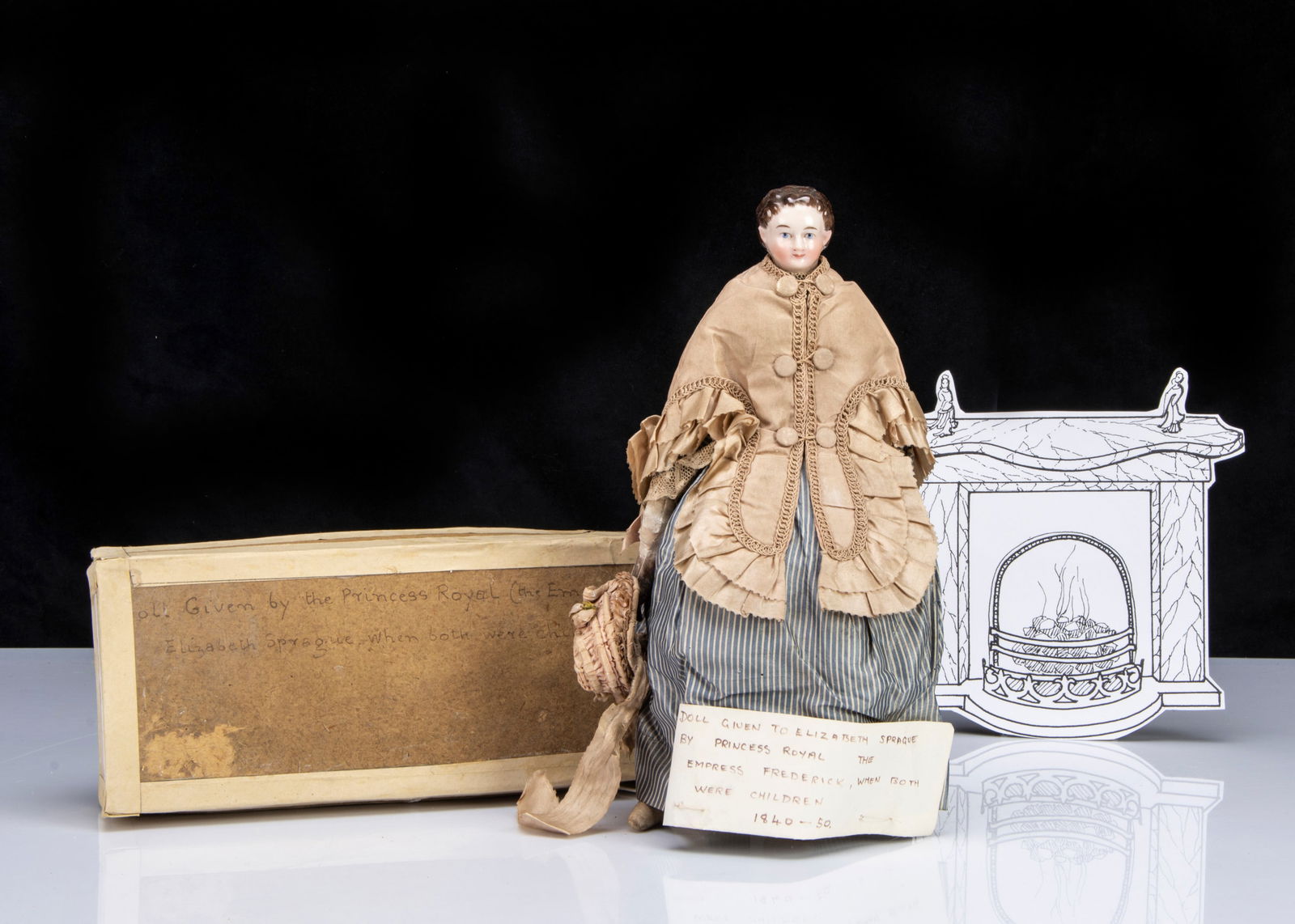 A rare German mid 19th century pink tinted china shoulder head with Royal provenance (1 of 5)