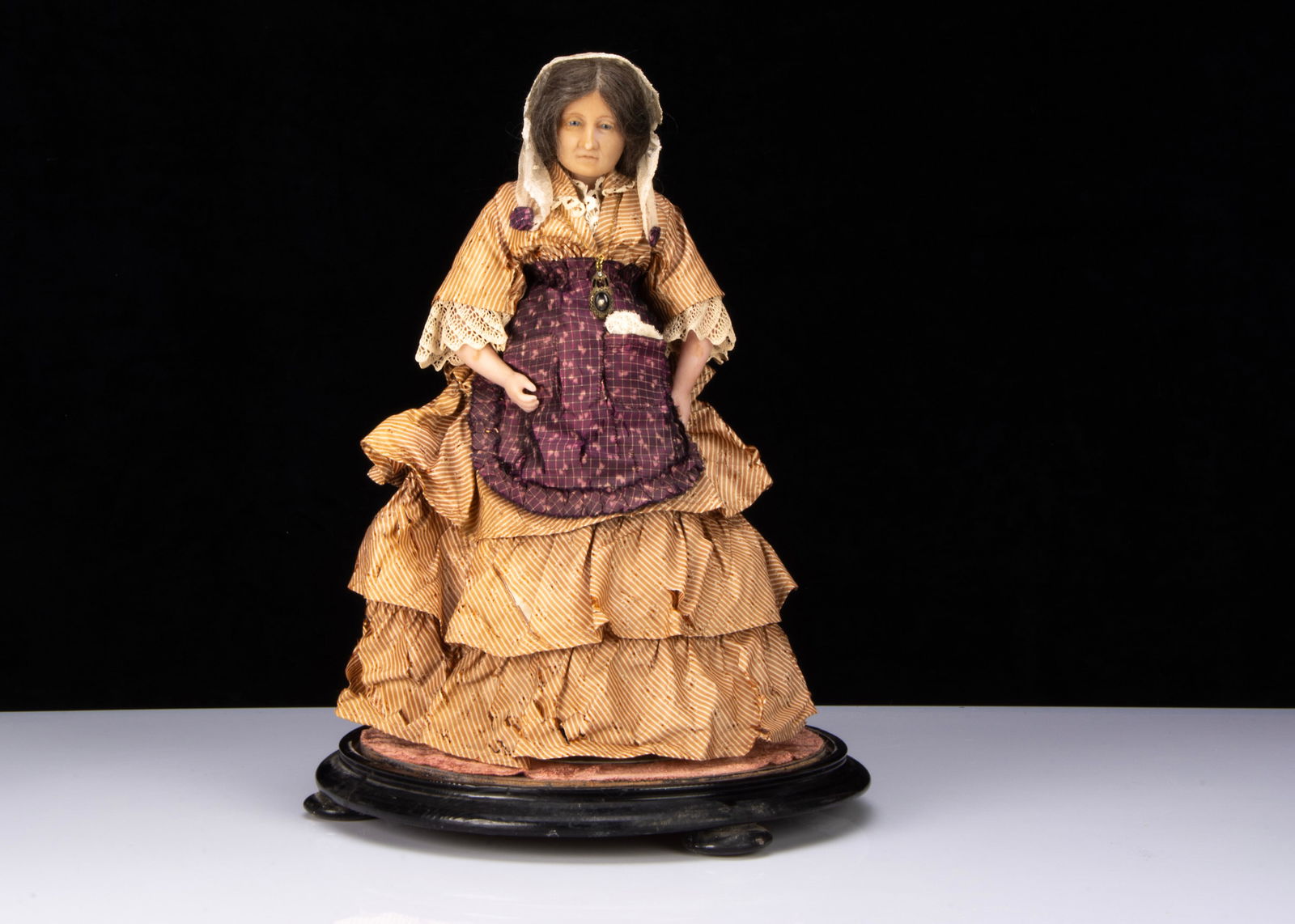 A very rare Pierotti poured wax portrait doll of Madame Tussauds, (1 of 4)