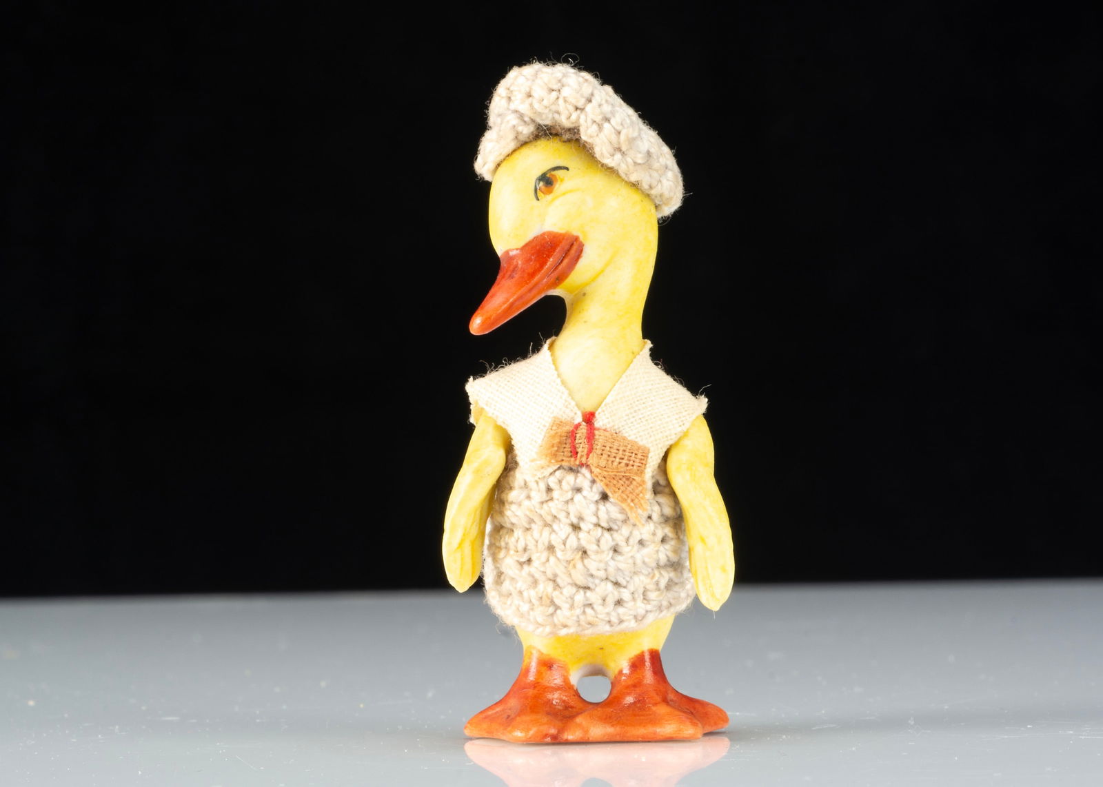 A Hertwig all-bisque dolls’ house duckling boy doll, (1 of 1)