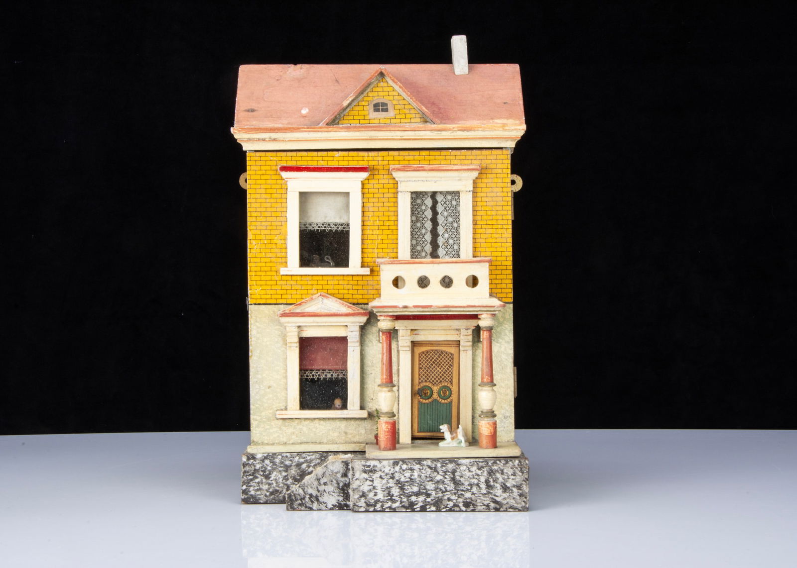 A small German wooden dolls’ house circa 1910, (1 of 2)