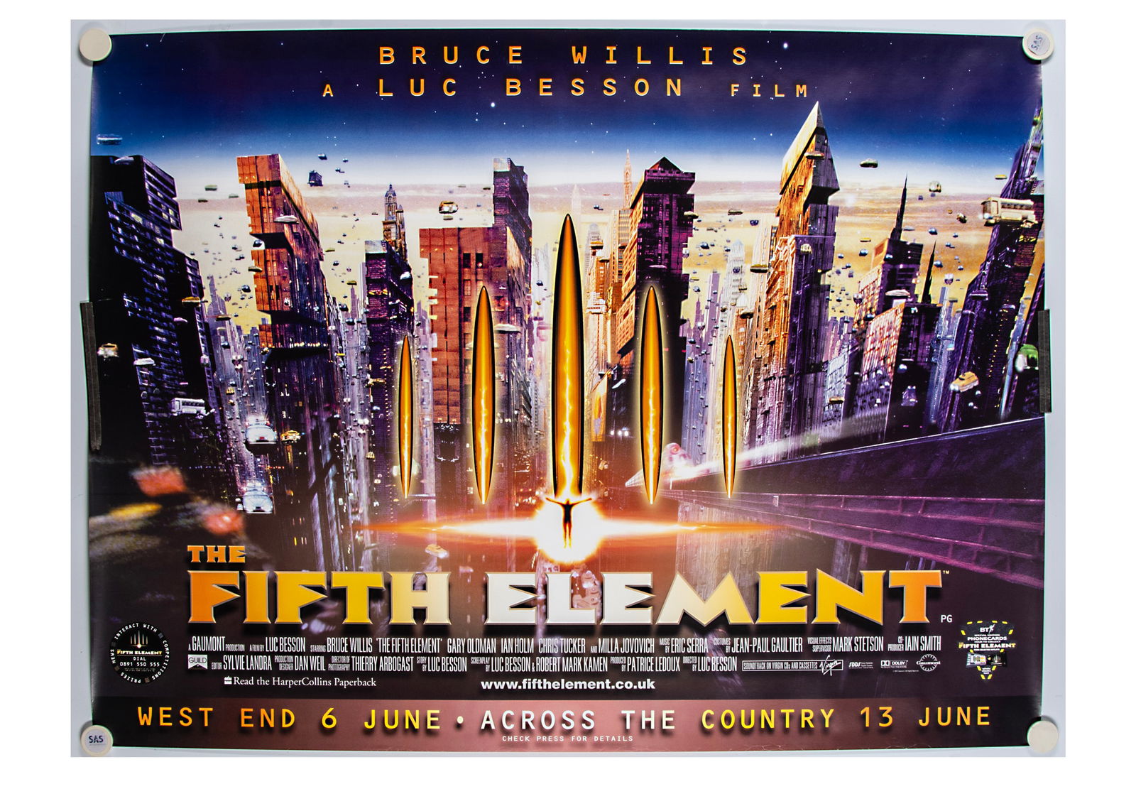 The Fifth Element (1997) Quad posters, (1 of 1)