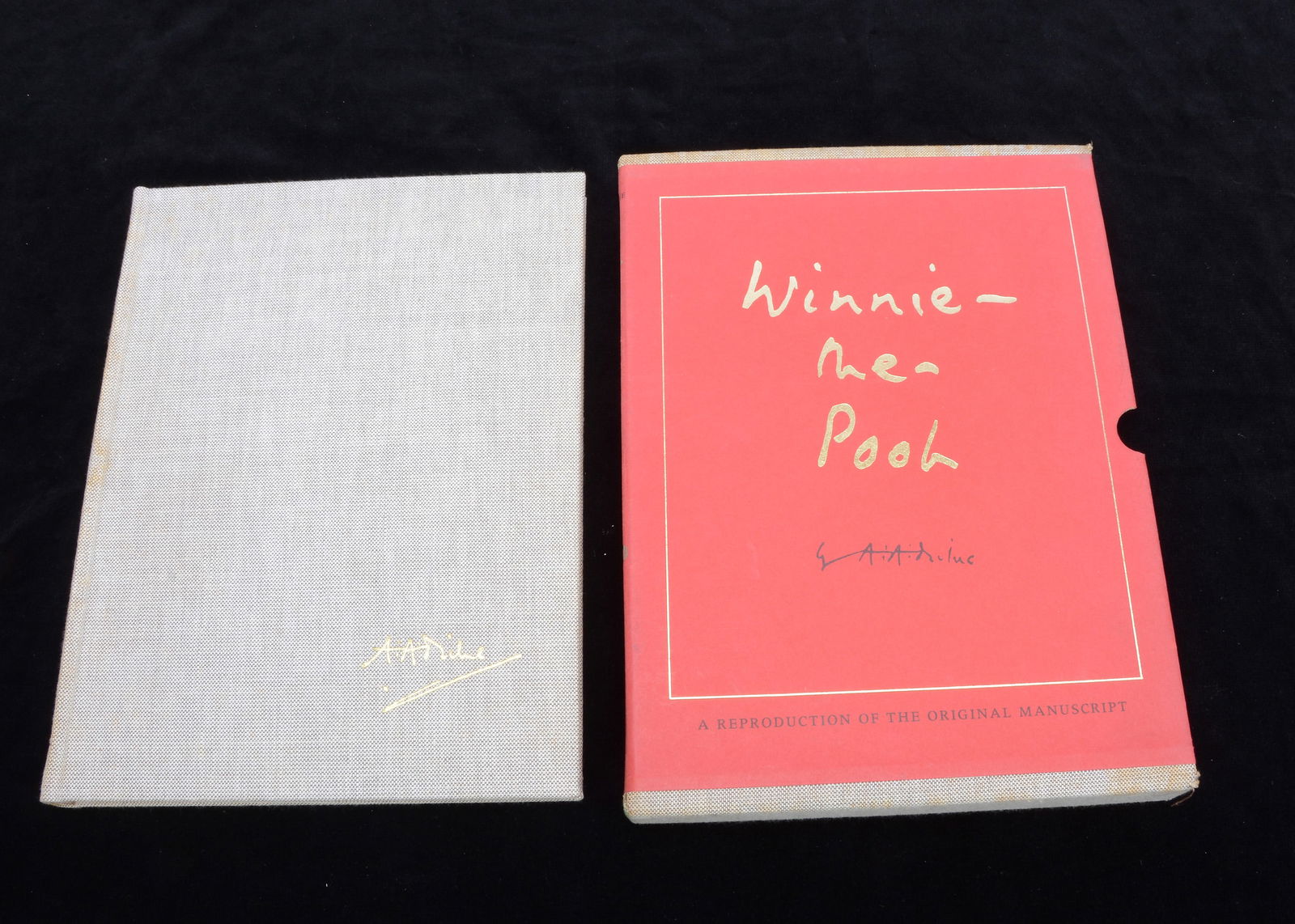 A 1st Edition Winnie-the-Pooh by A.A. Milne - A Reproduction of the Original Manuscript, 1971, (1 of 2)