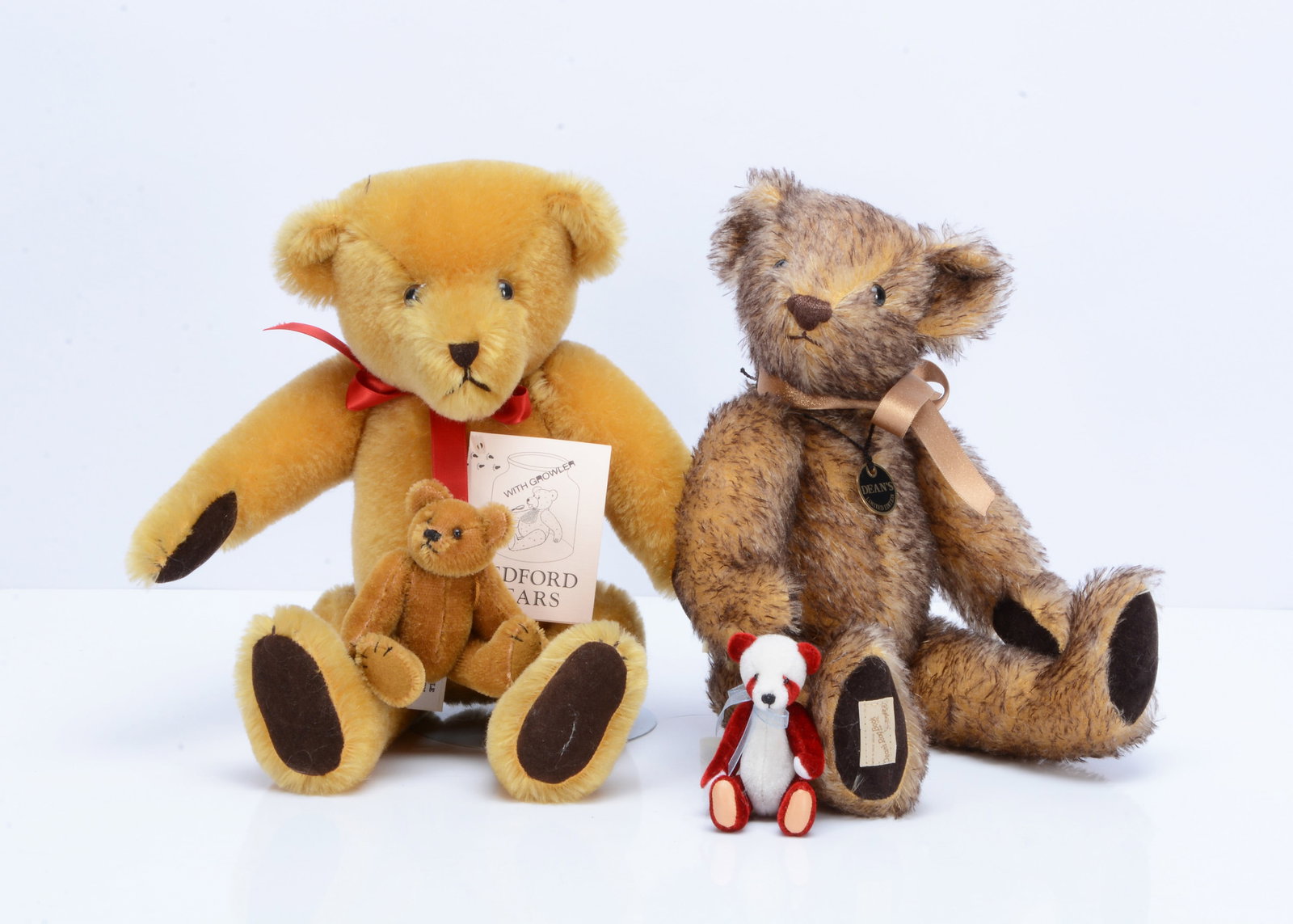 Four artist and collector teddy bears, (1 of 1)