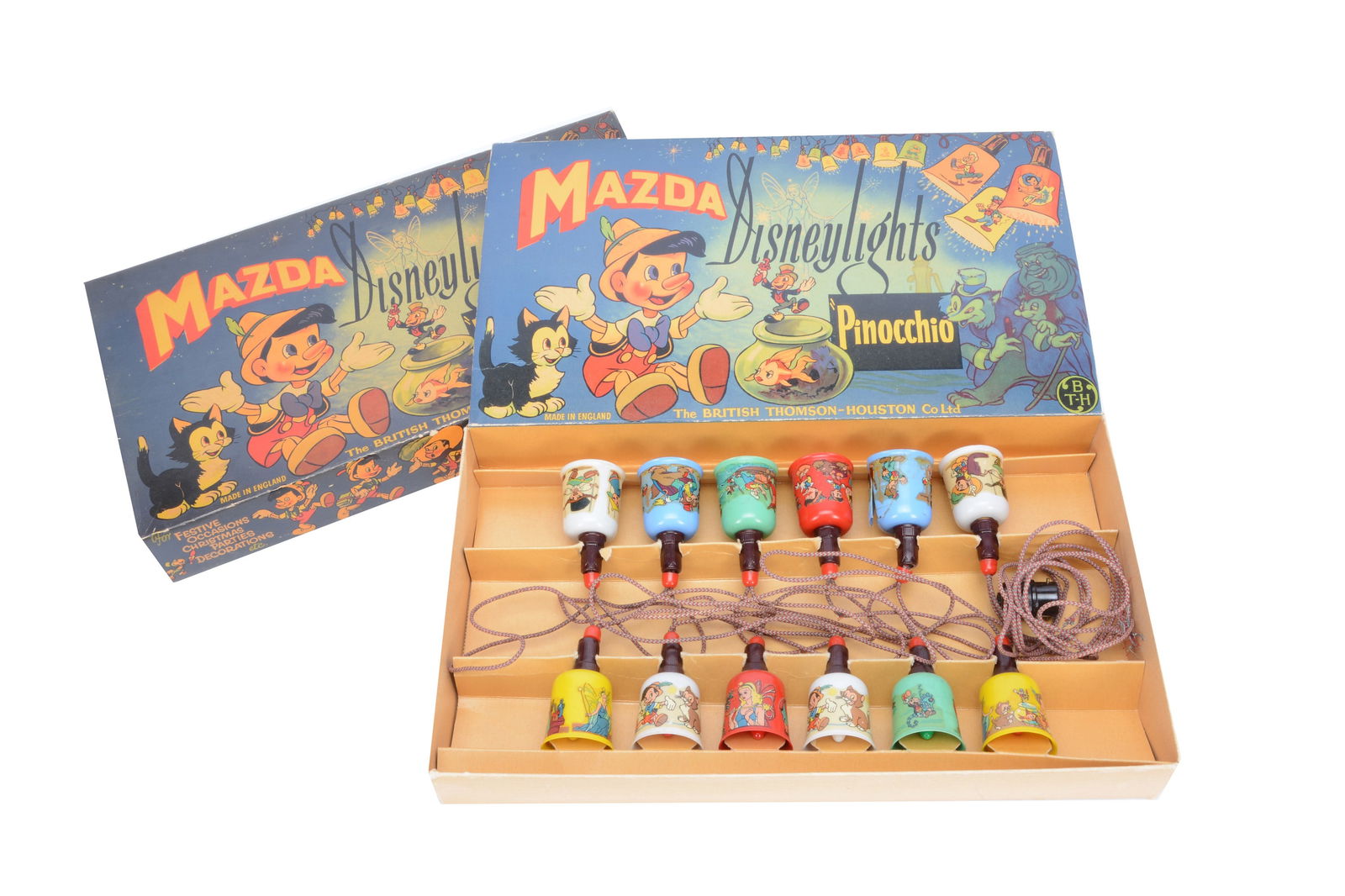 A Mazda Disneylights set Pinocchio, 1950s, (1 of 3)