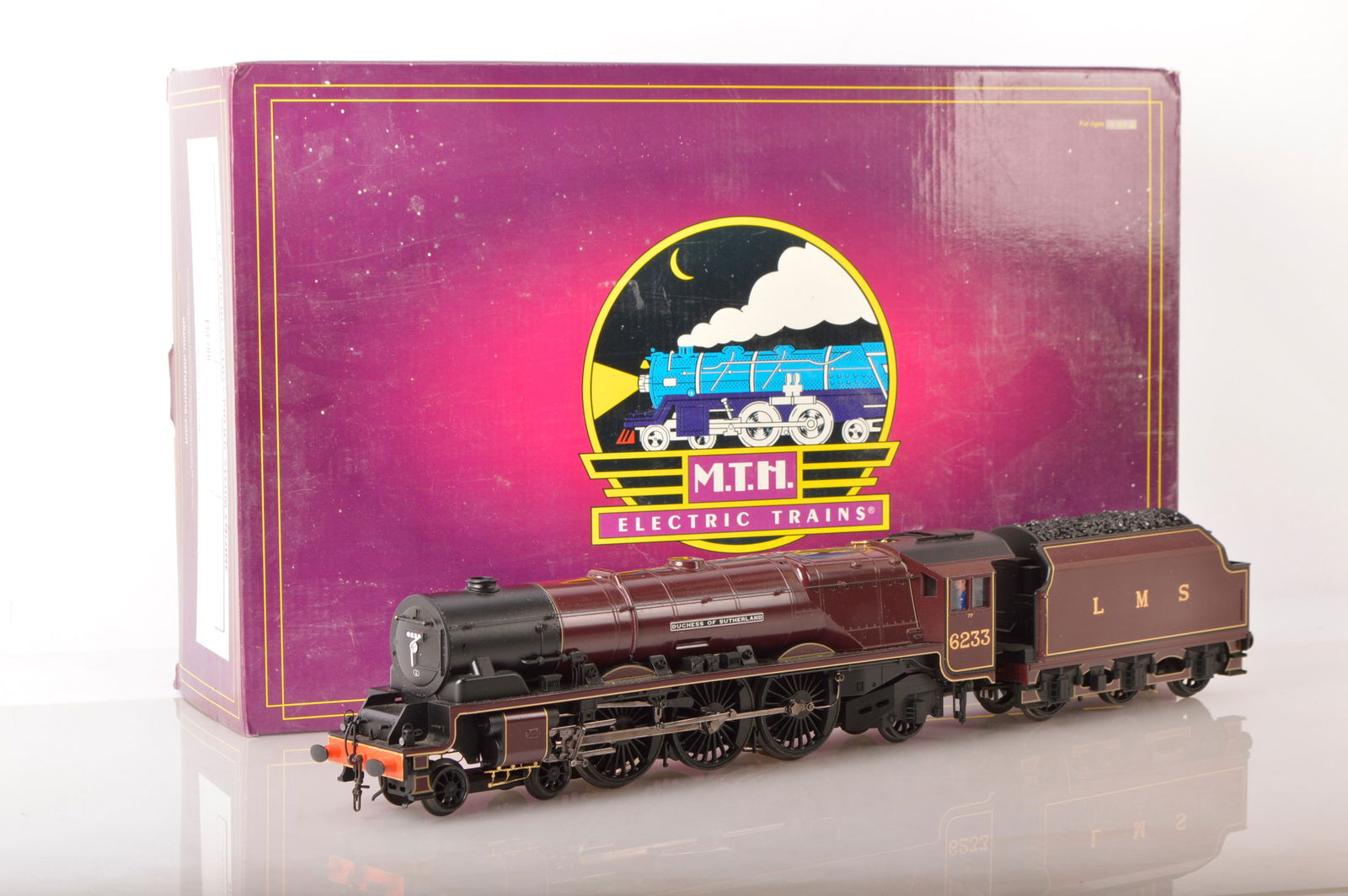 MTH (Korea for the USA) Modern issue 0 Gauge Ref: 20-3368-1 4-6-2 Loco & Tender LMS maroon Princess (1 of 1)