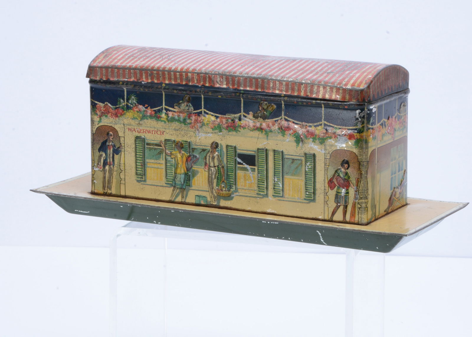 A Jacobs & Co’s ‘Waterwitch’ House Boat biscuit tin, (1 of 1)