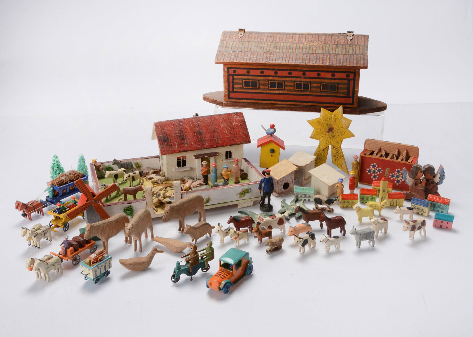Erzgebirge miniature wooden toys and a Converse Ark, (1 of 1)